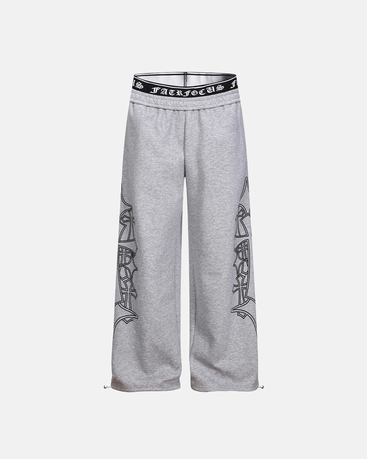 Omygoods Gothic Layered Baggy Sweatpants