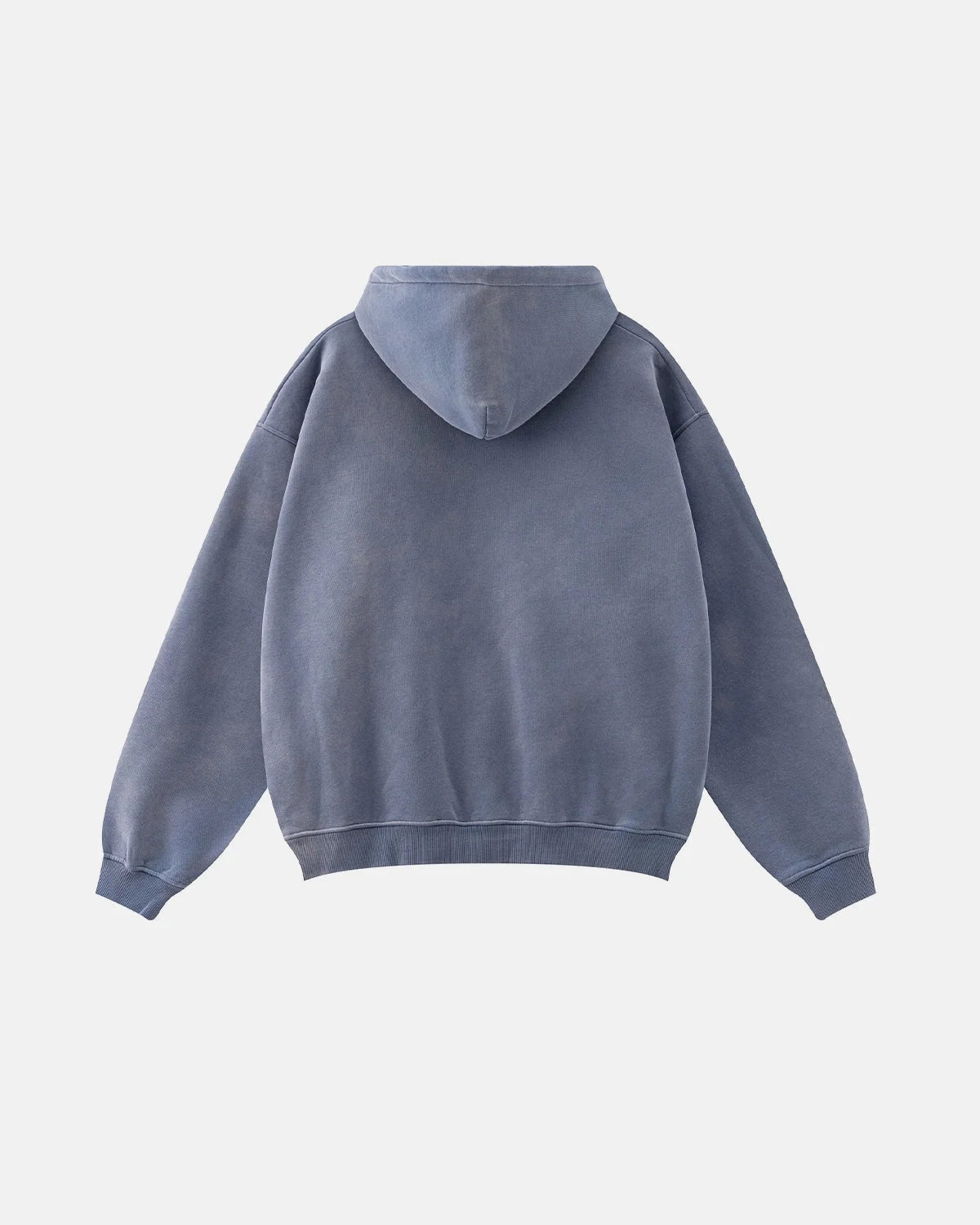 Omygoods Graffiti Print Acid Washed Fleece Hoodie