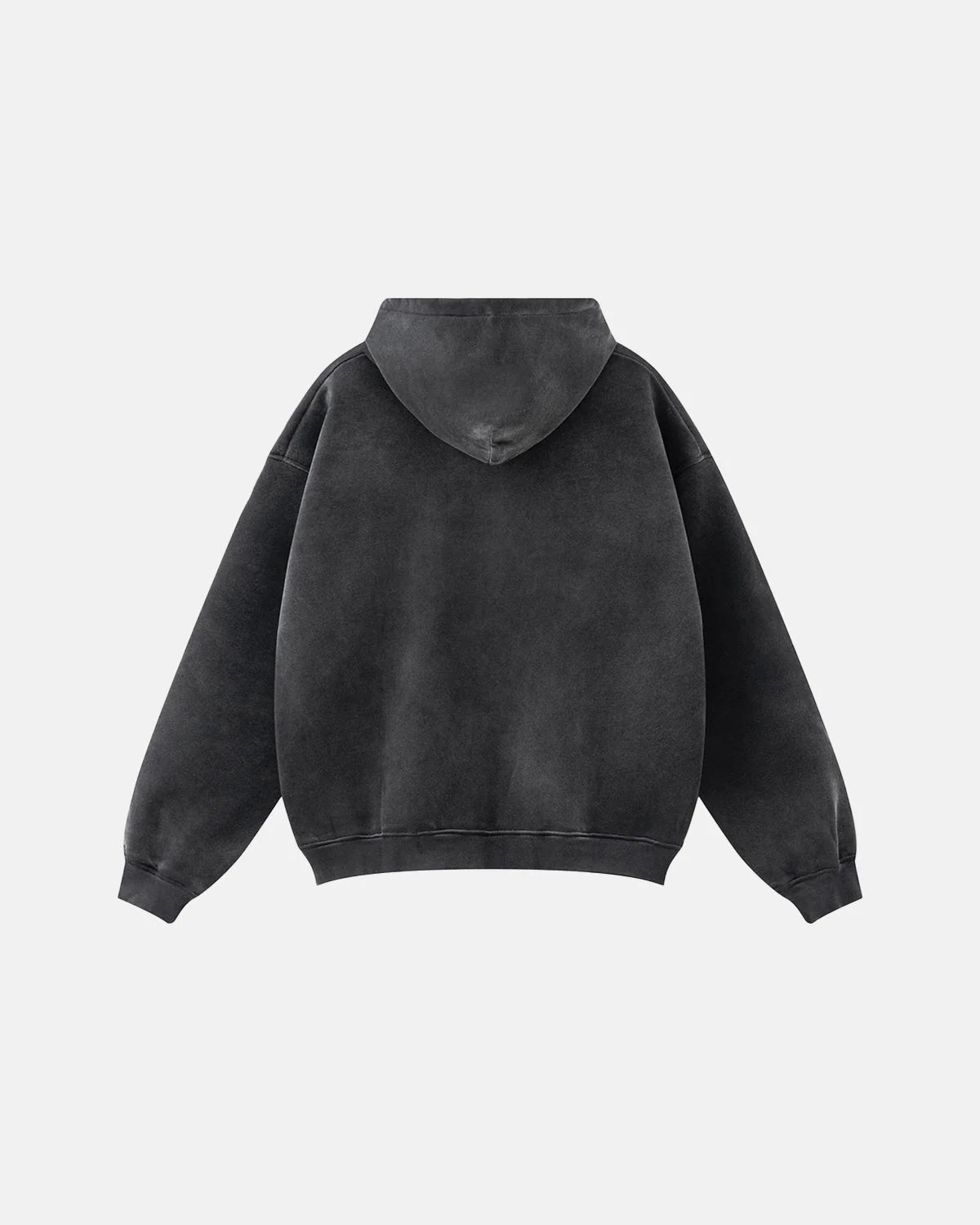Omygoods Graffiti Print Washed Fleece Hoodie