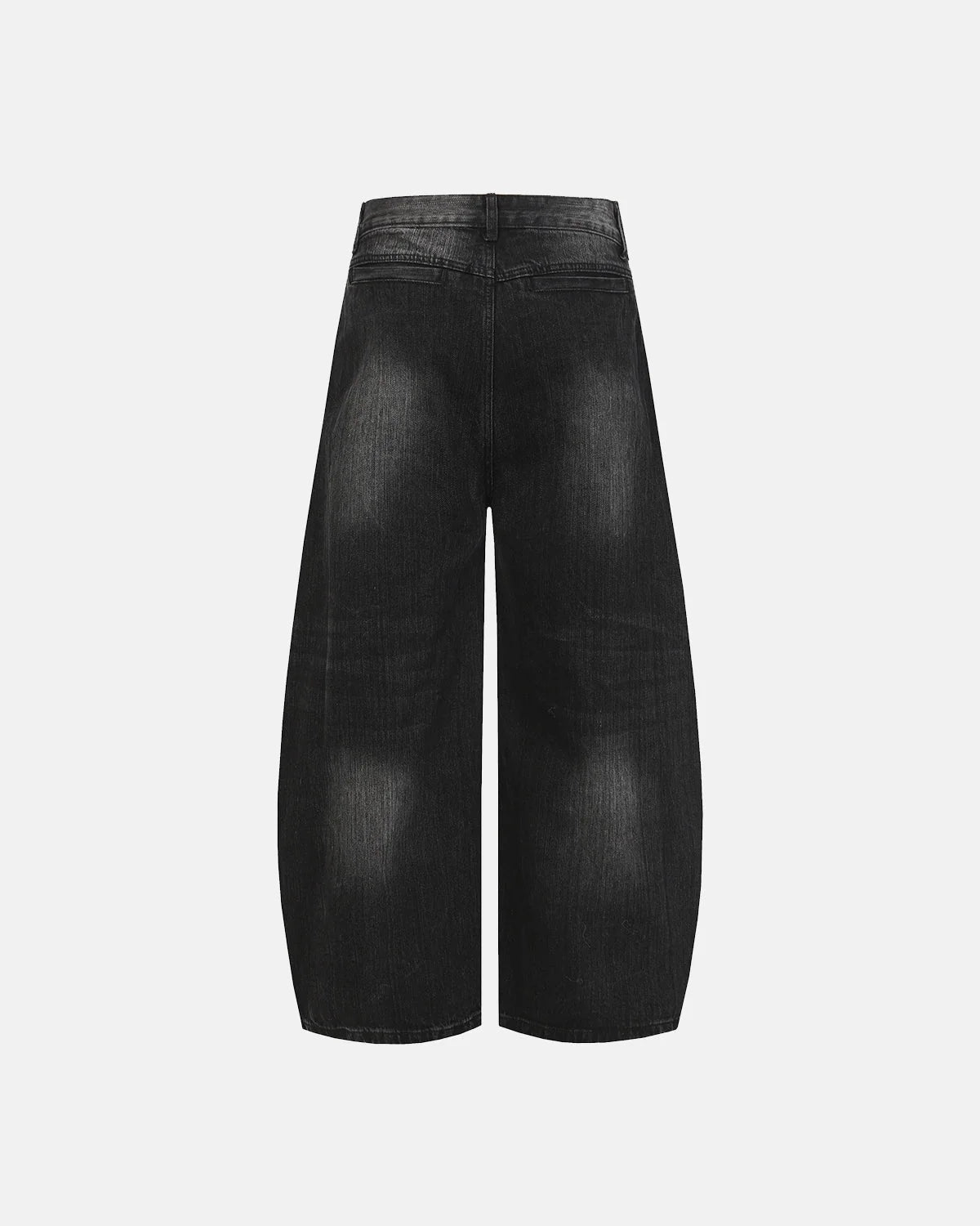Omygoods Graphic Embroidered Washed Barrel Jeans