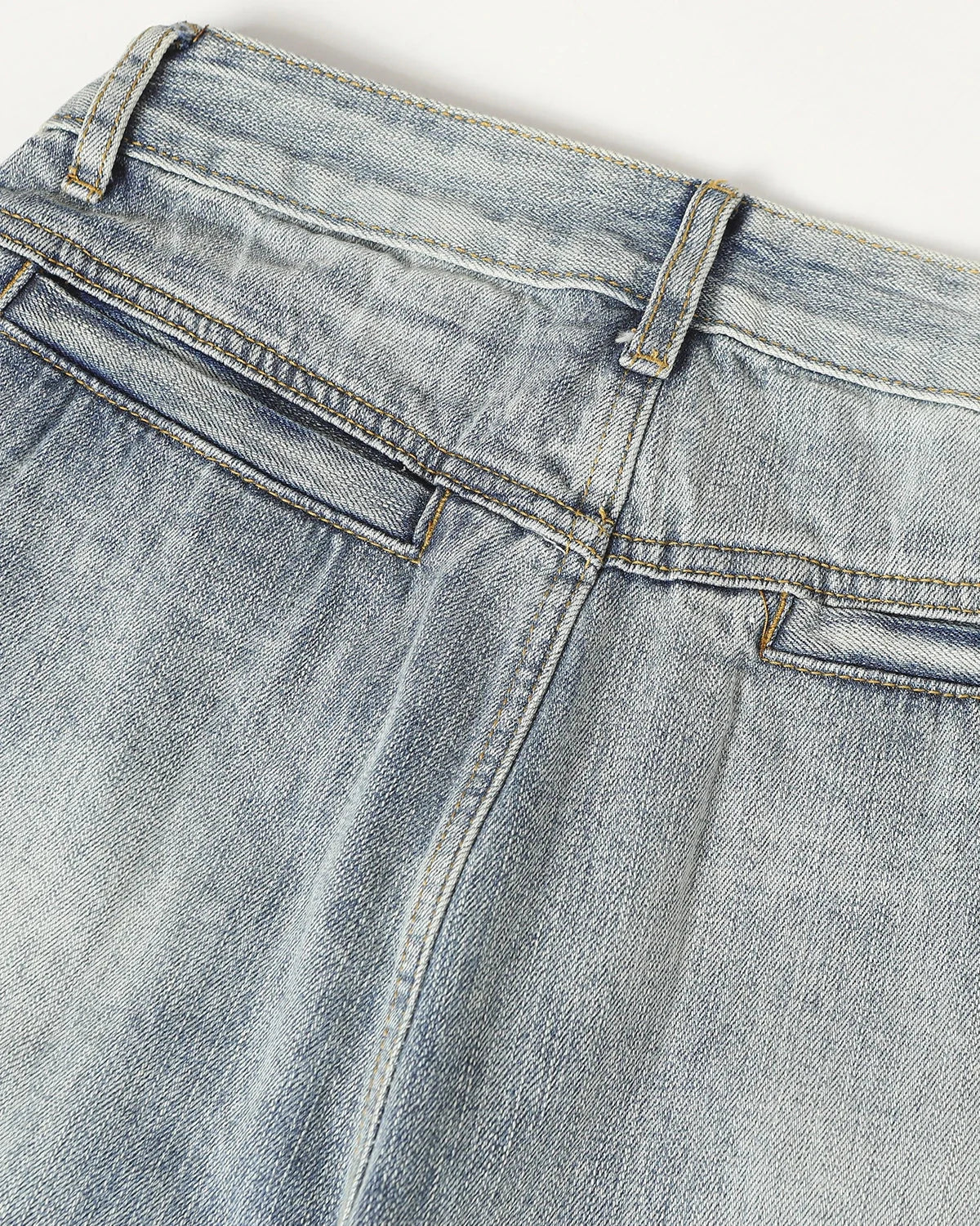Omygoods Graphic Embroidered Washed Barrel Jeans