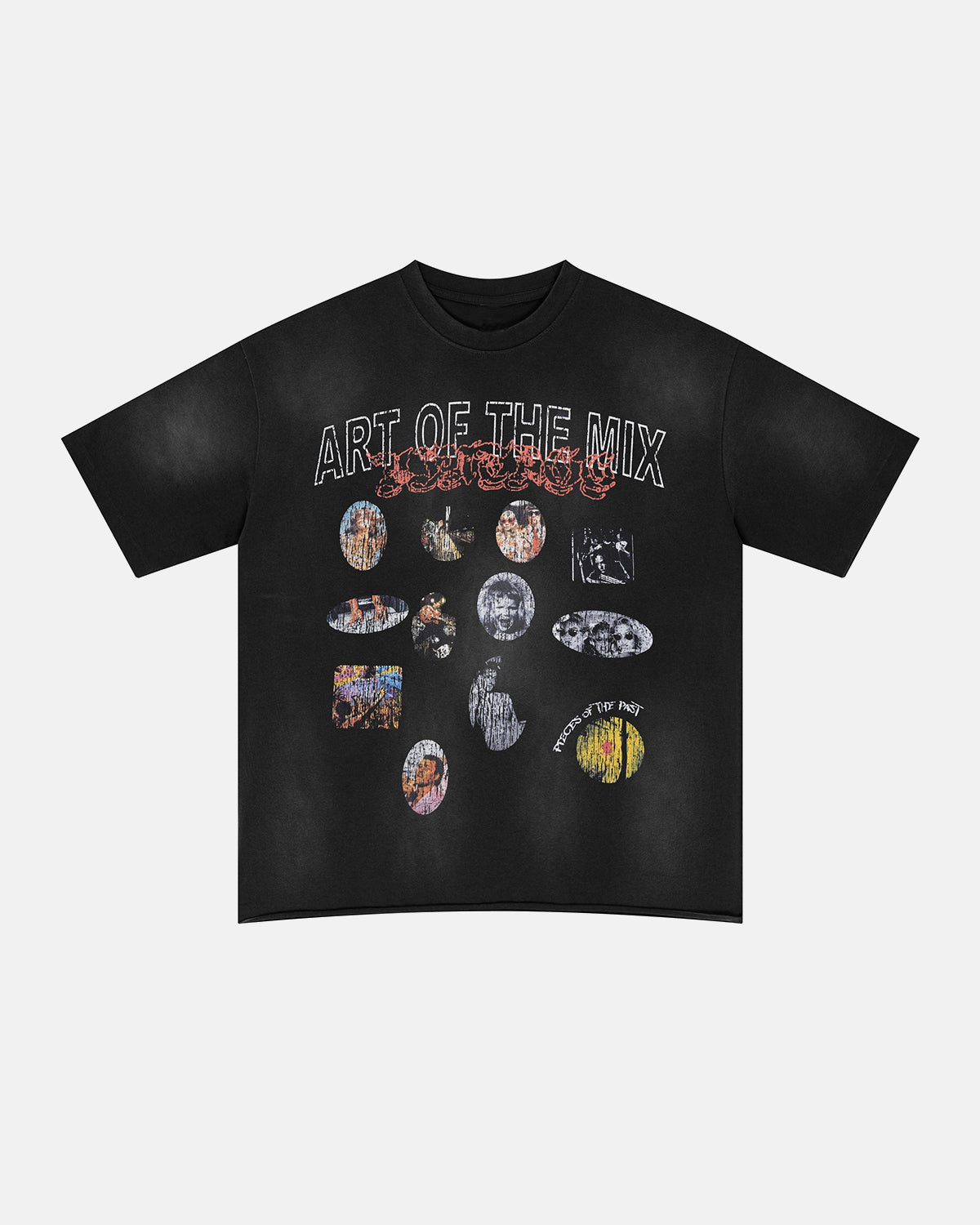 Omygoods Graphic Print Washed Oversized T-Shirt