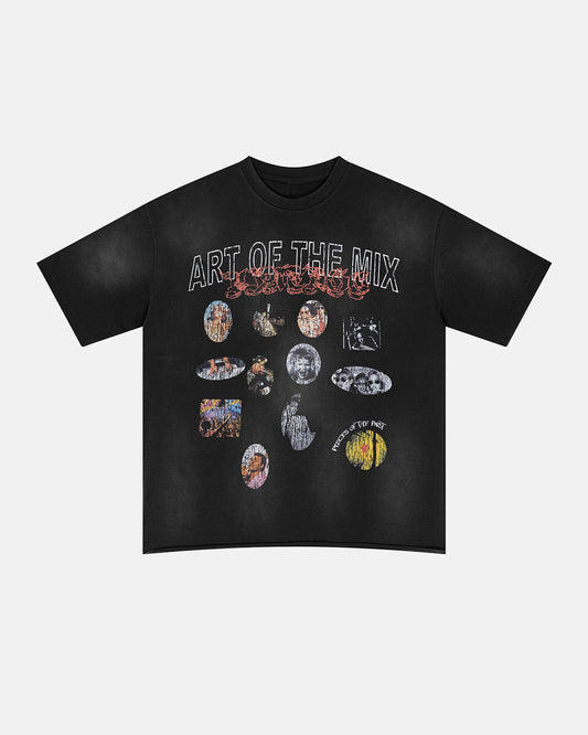 Omygoods Graphic Print Washed Oversized T-Shirt