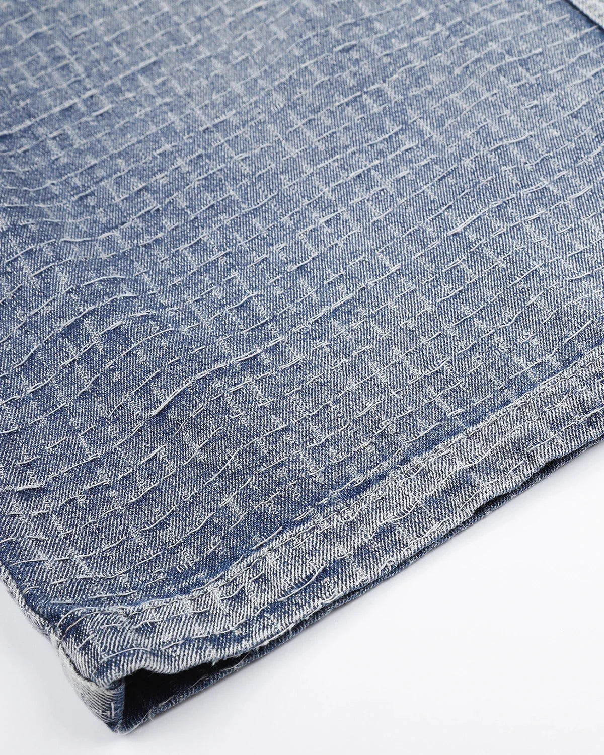 Omygoods Grid Texture Baggy Jorts