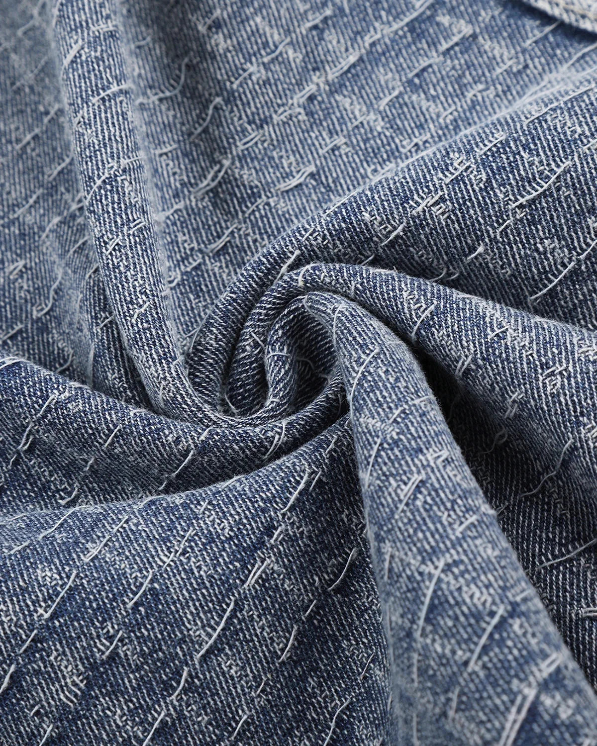 Omygoods Grid Texture Baggy Jorts