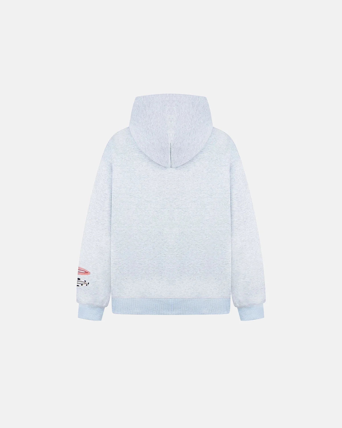Omygoods Hair Clip Patch Zip Up Hoodie