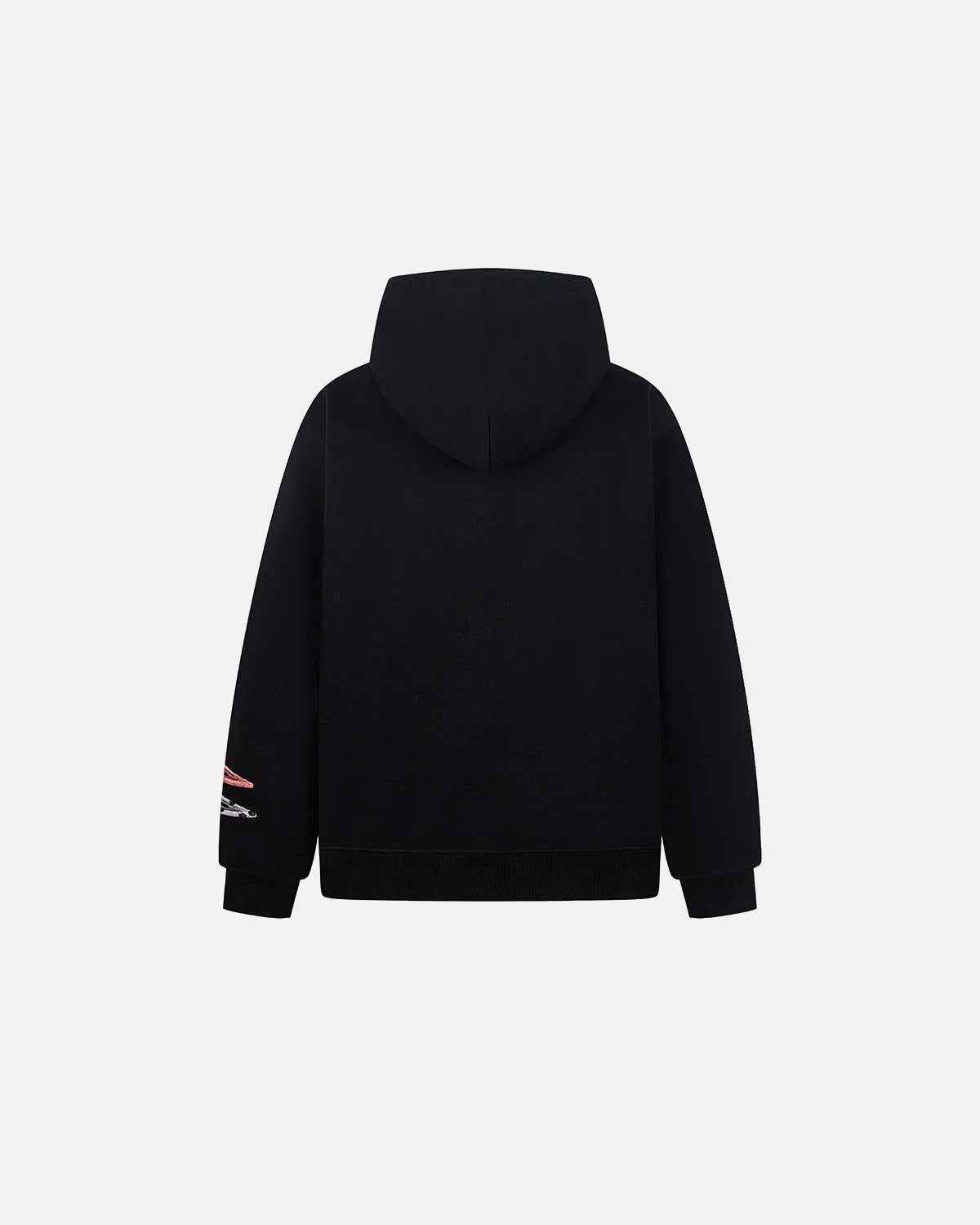 Omygoods Hair Clip Patch Zip Up Hoodie