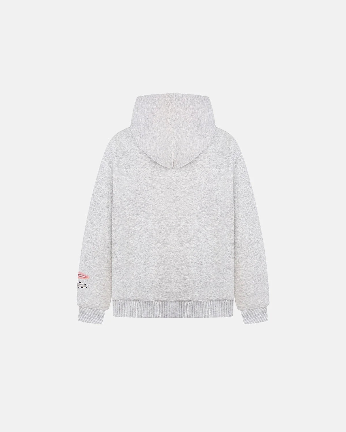 Omygoods Hair Clip Patch Zip Up Hoodie