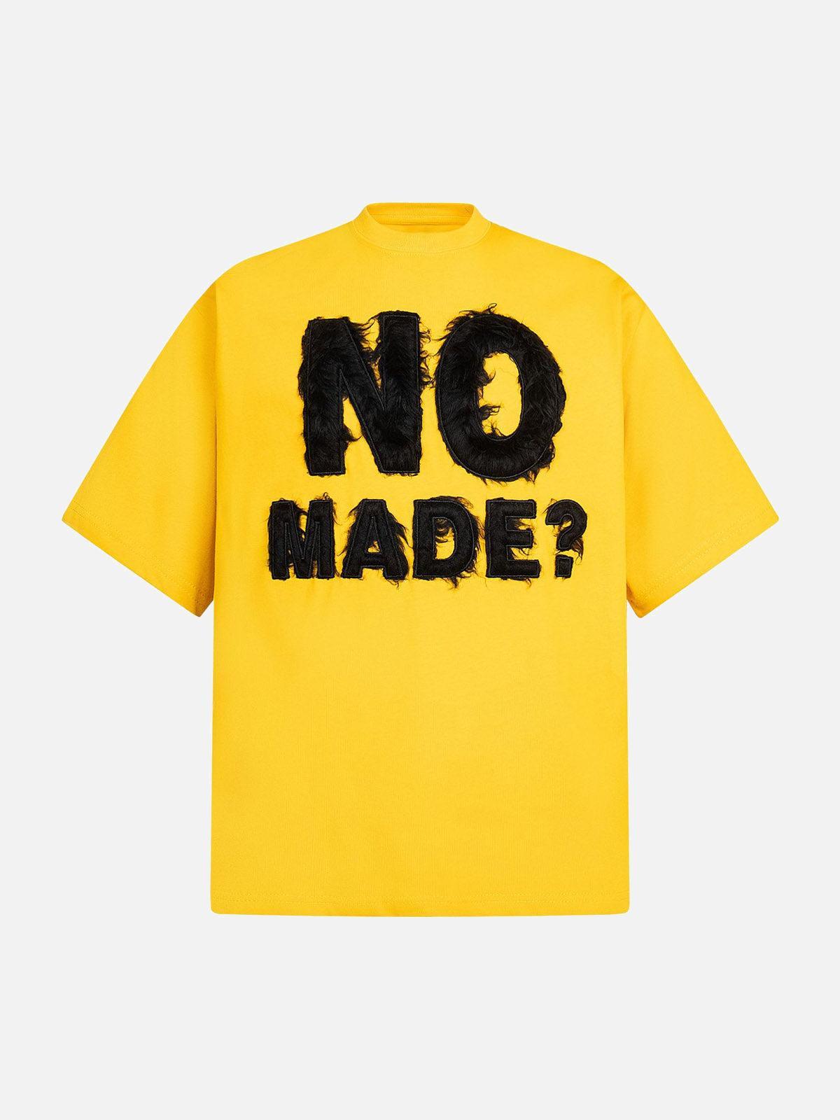 Omygoods Heavy Retro Patch Embroidered T-Shirt