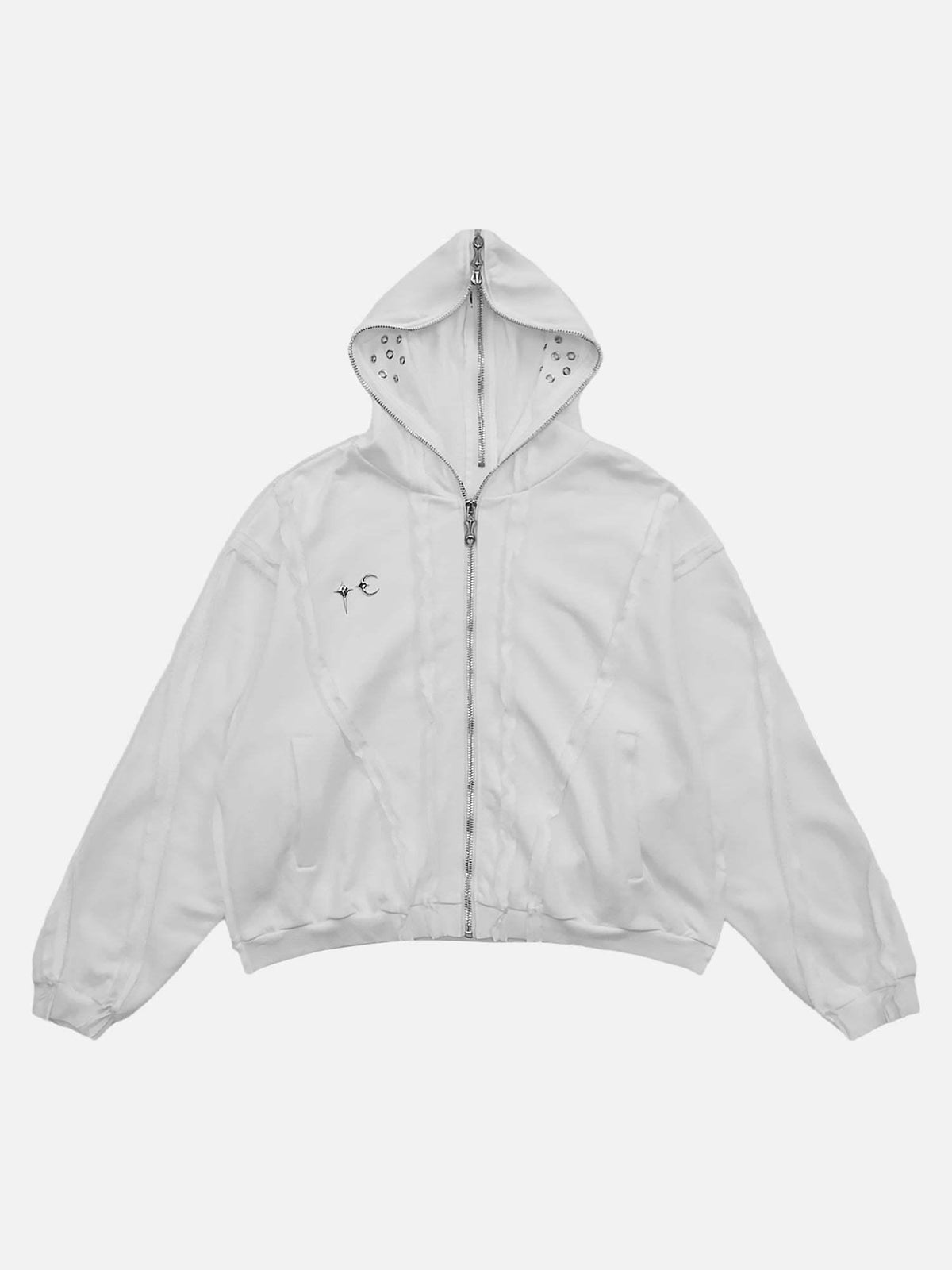 Omygoods Heavyweight Batik Washed Distressed Hoodie