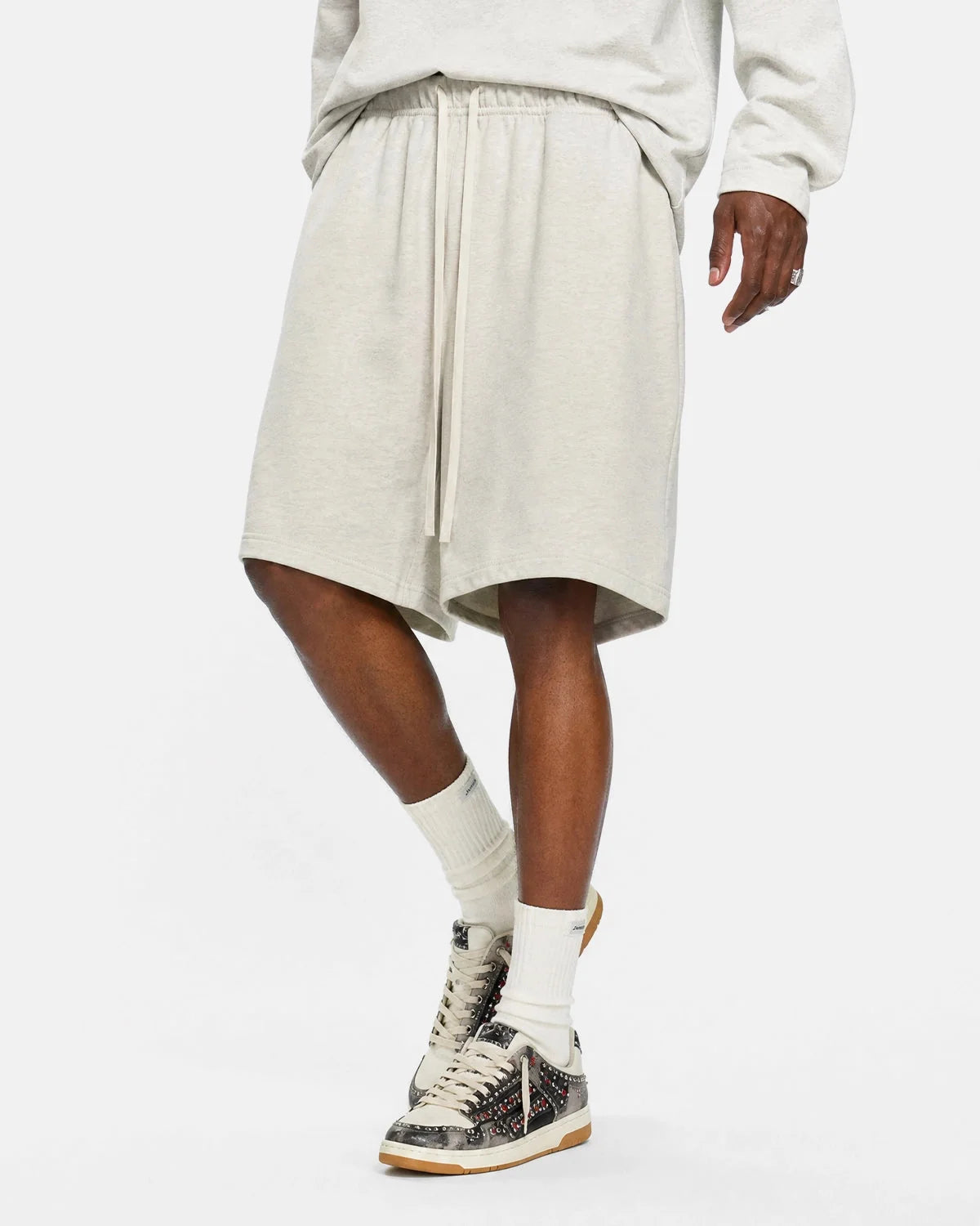 Omygoods Heavyweight Drawstring Sweat Shorts