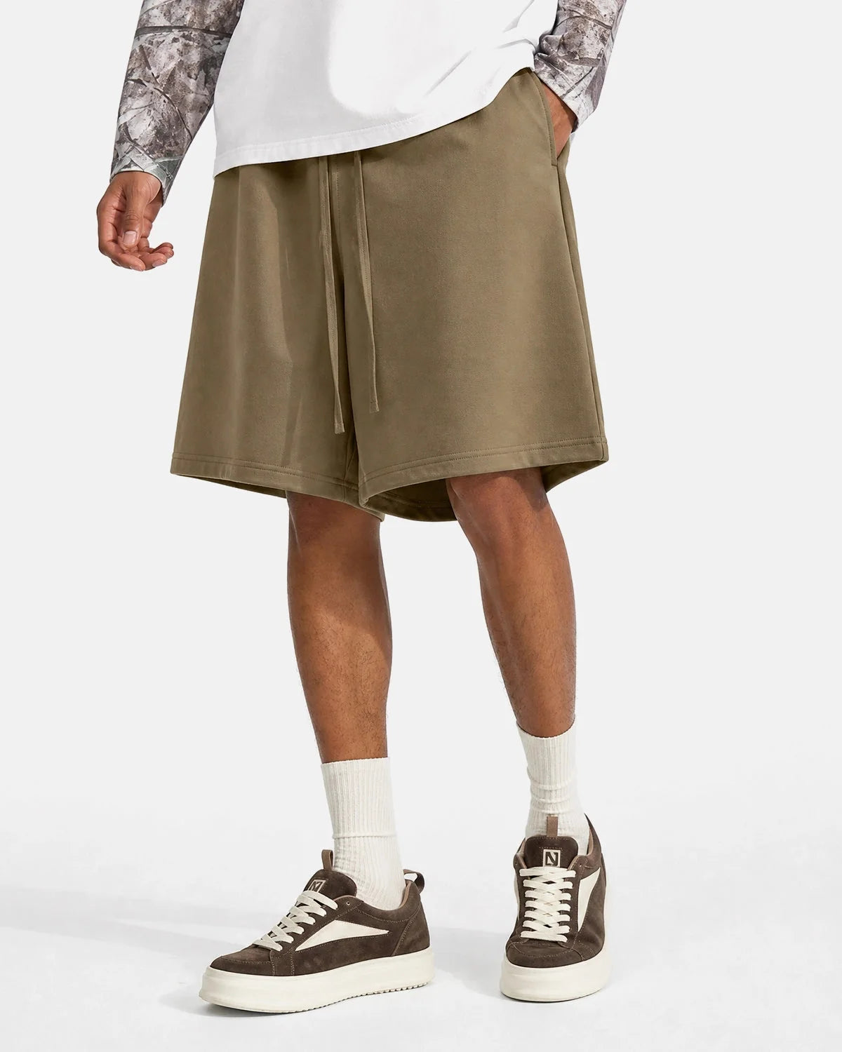 Omygoods Heavyweight Drawstring Sweat Shorts