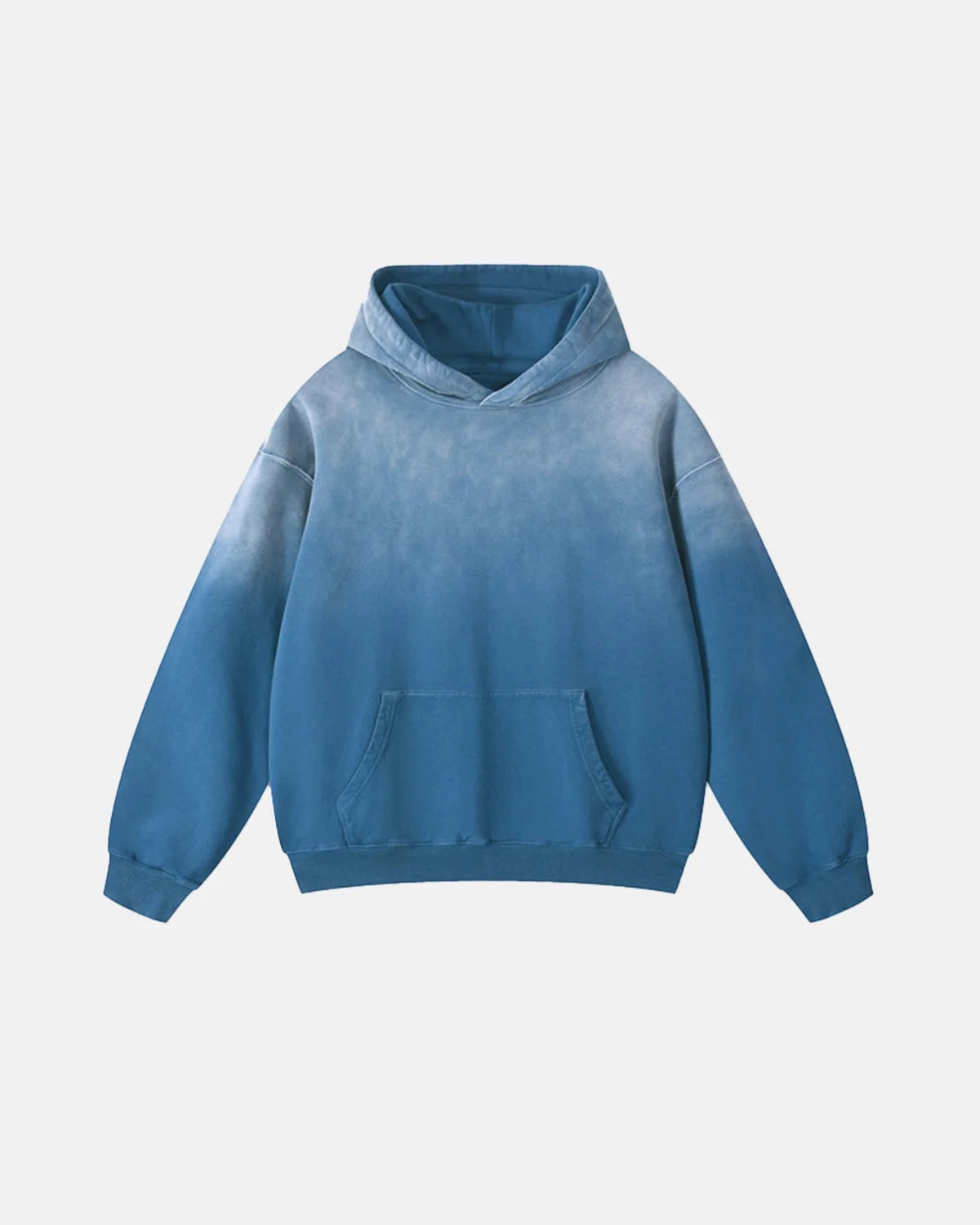 Omygoods Blue Acid Wash Oversized Hoodie