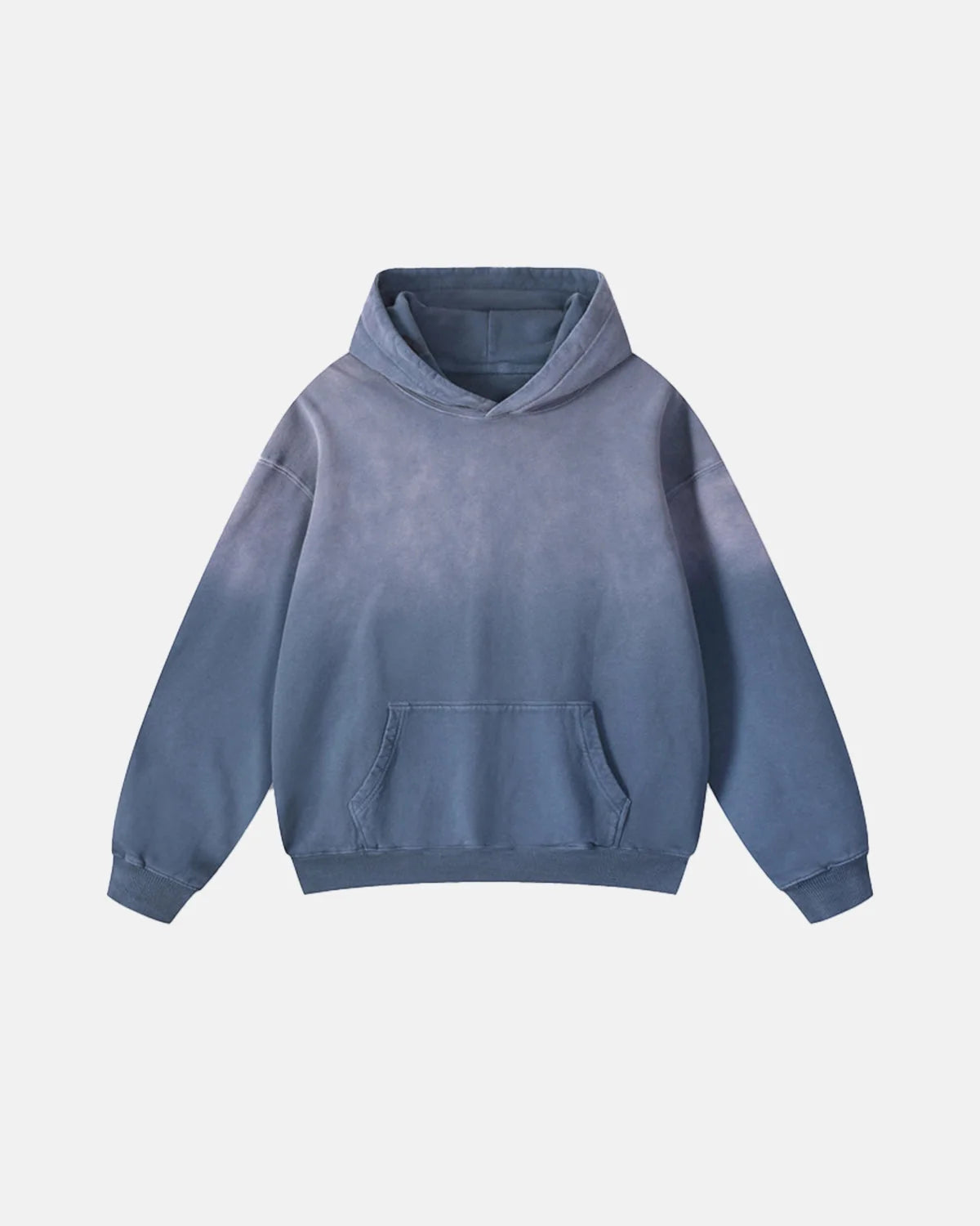 Omygoods Blue Acid Wash Oversized Hoodie