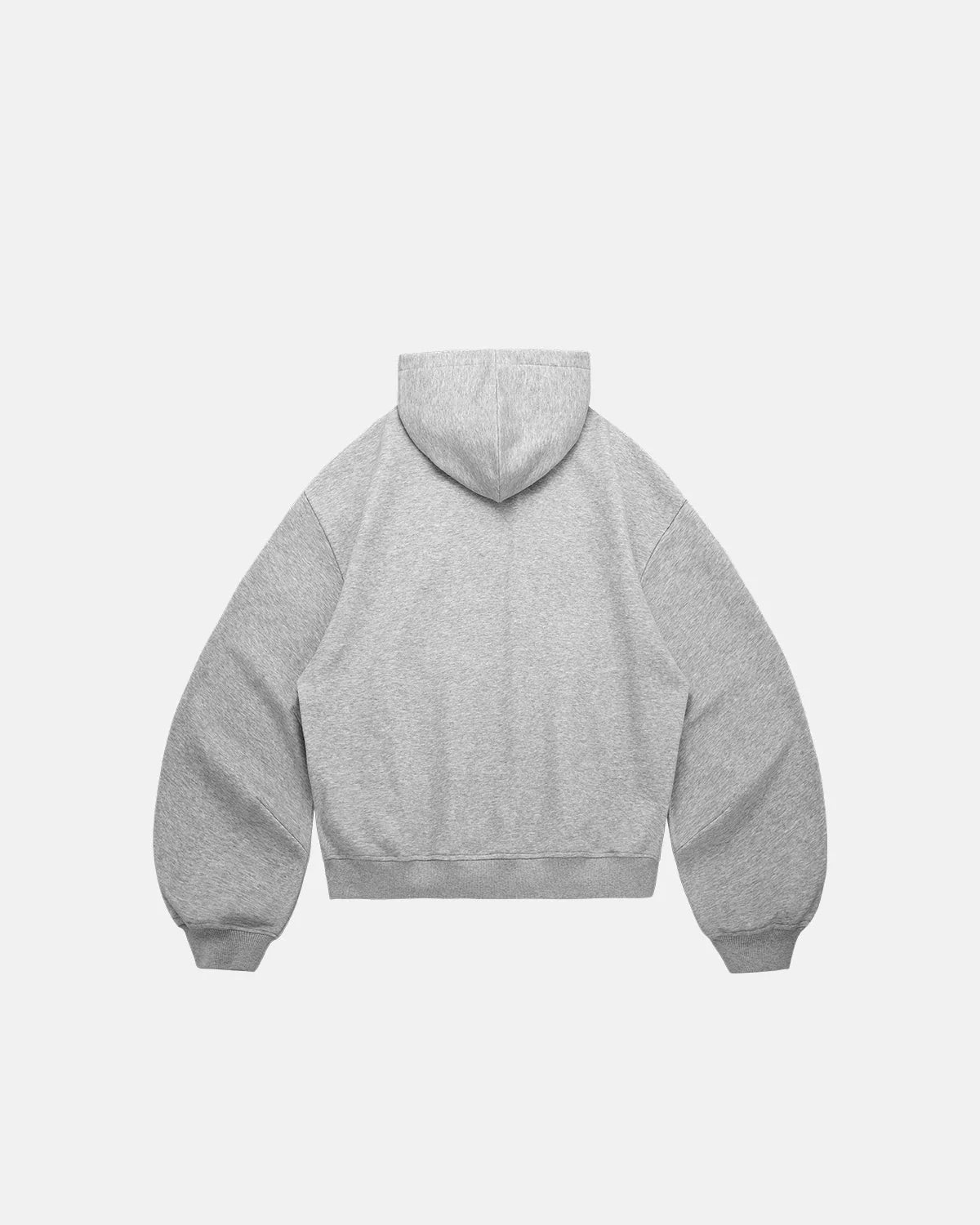 Omygoods High Collar Fleece Double Zip-Up Hoodie