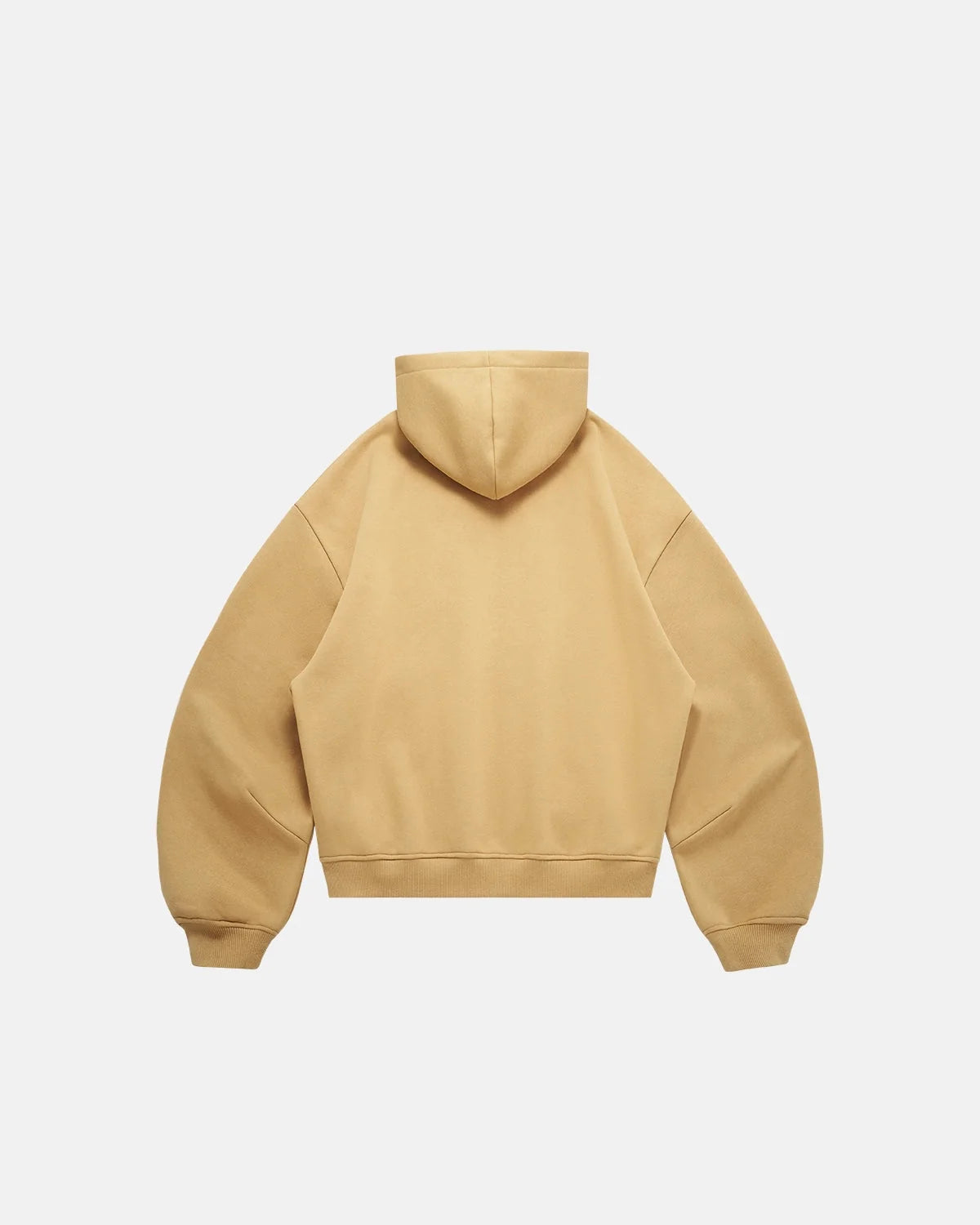 Omygoods High Collar Fleece Double Zip-Up Hoodie
