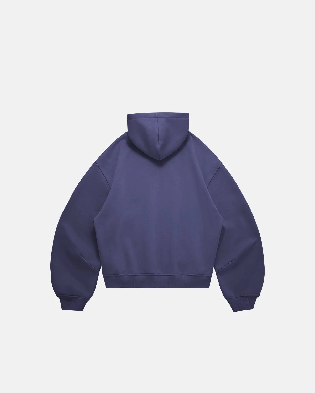 Omygoods High Collar Fleece Double Zip-Up Hoodie