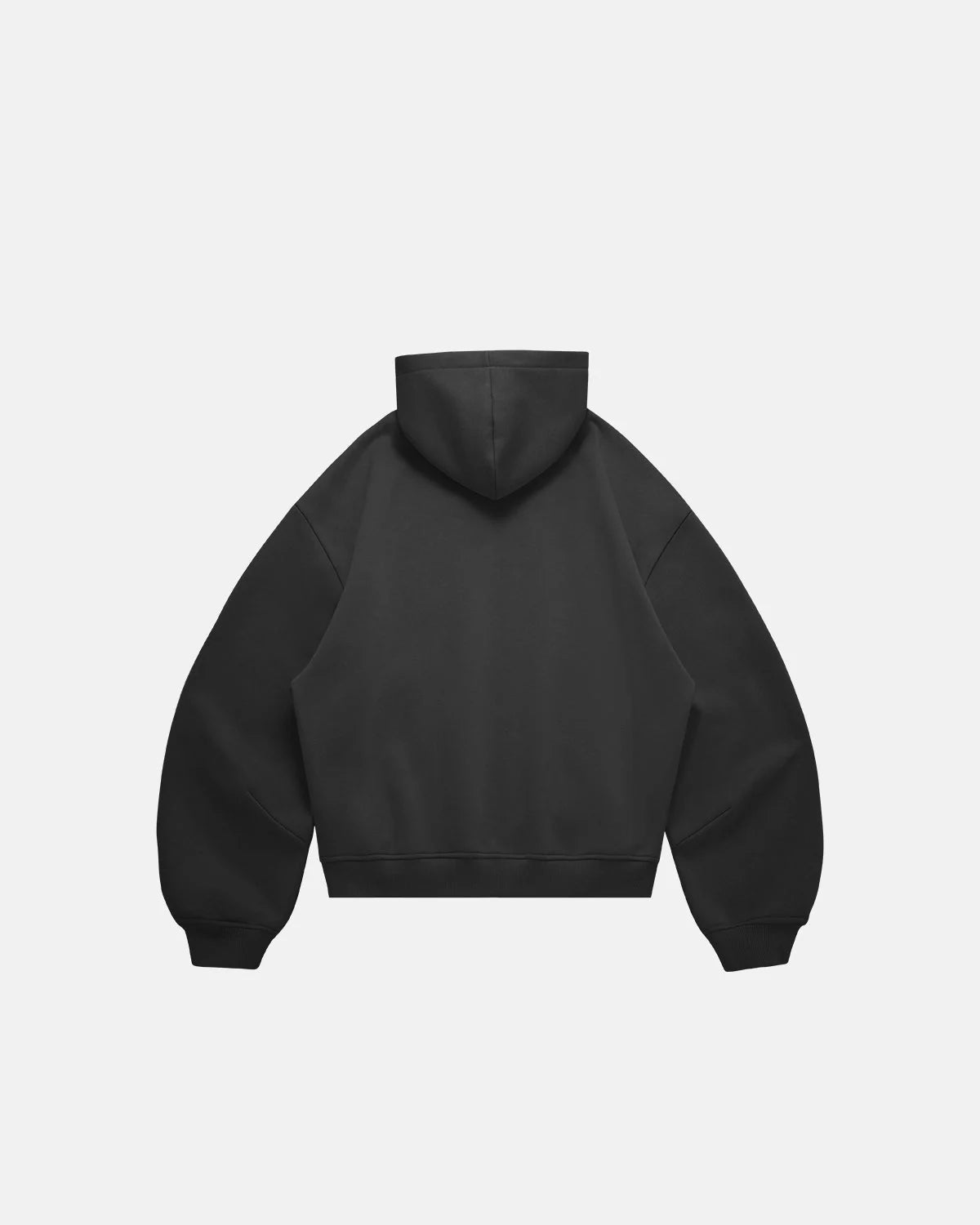 Omygoods High Collar Fleece Double Zip-Up Hoodie