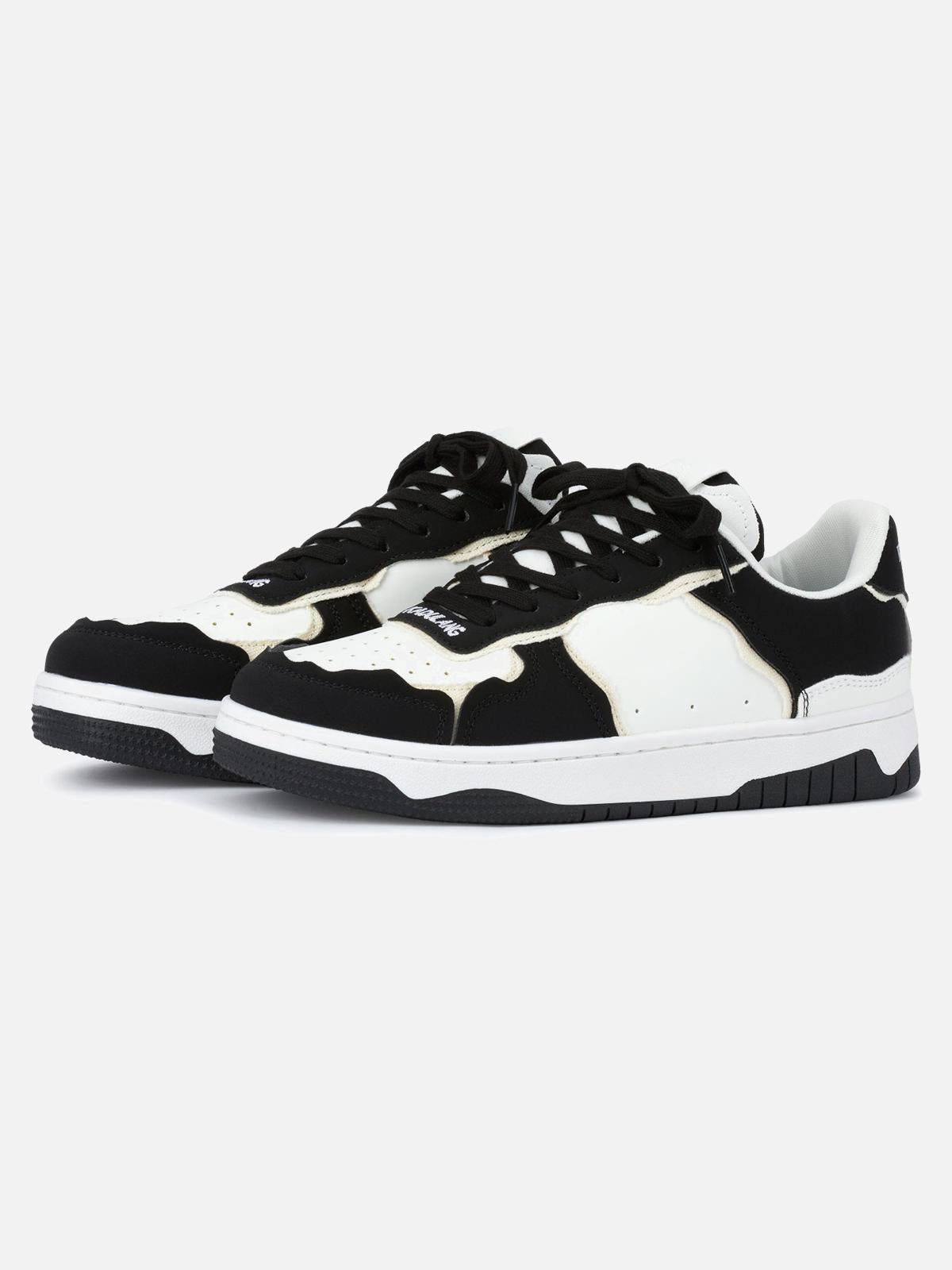 Omygoods High Street Black And White Board Casual Shoes