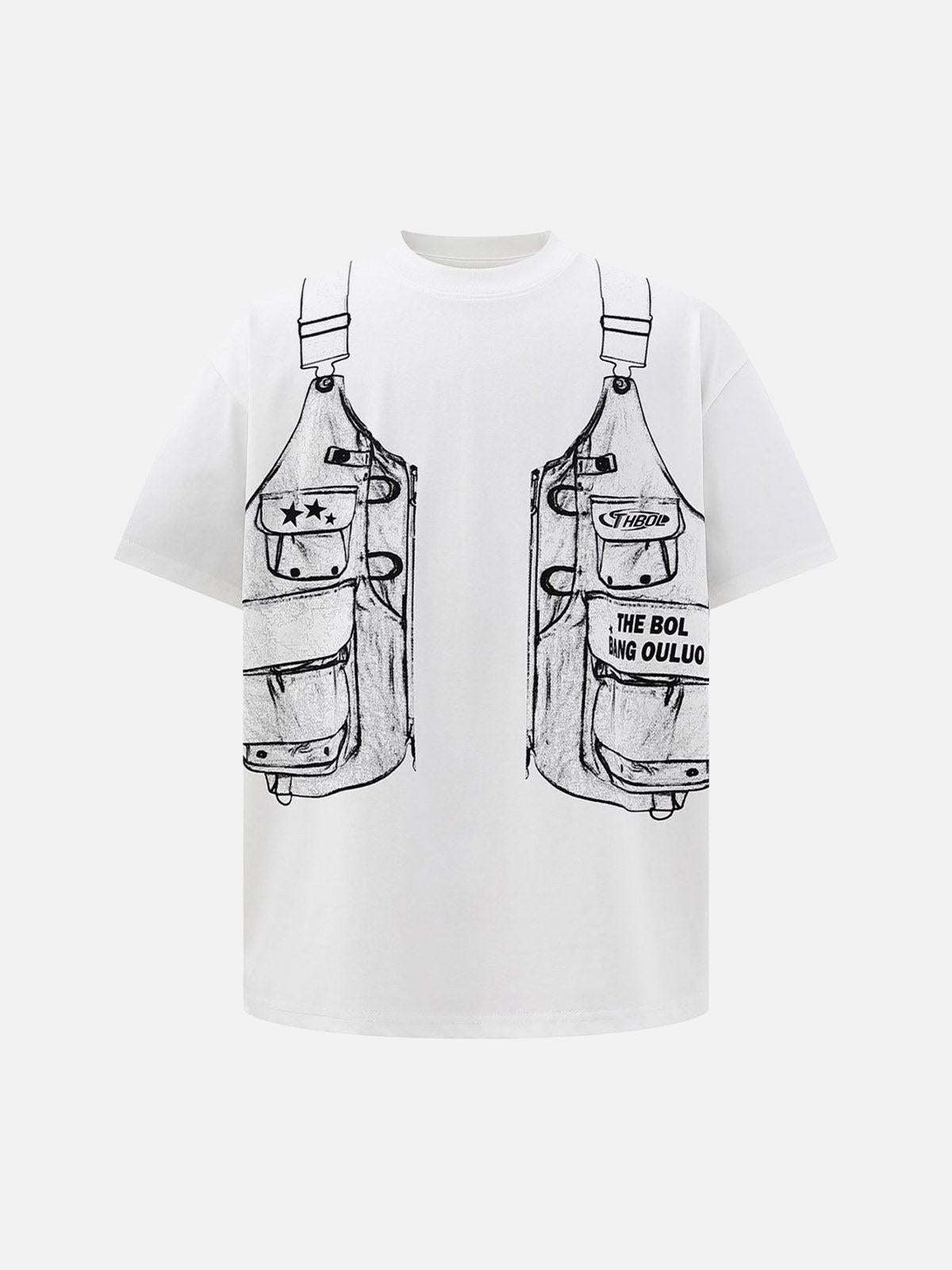 Omygoods Jacket Print Graphic T-Shirt
