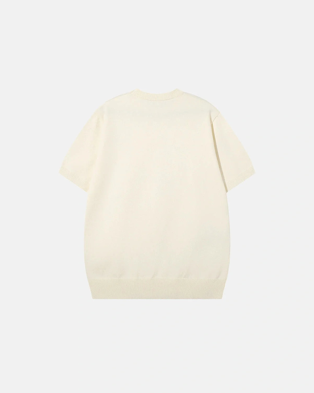 Omygoods Knit Crew Neck Short Sleeve Tee