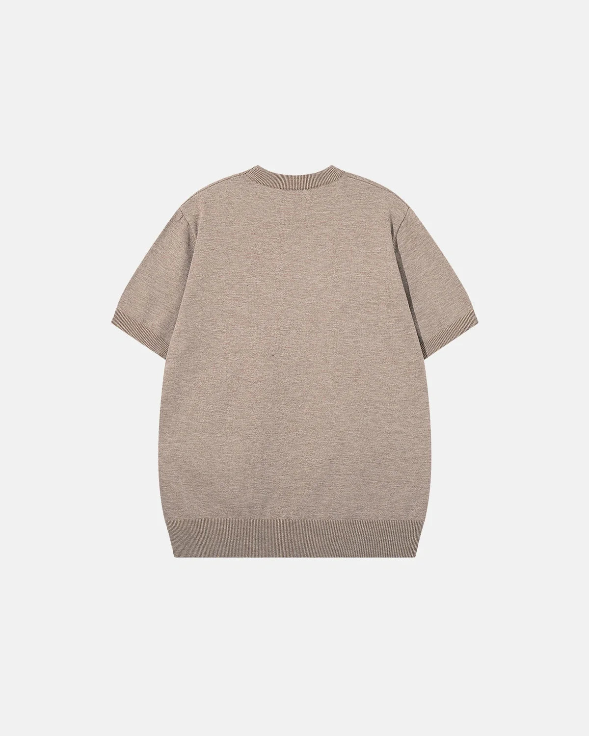 Omygoods Knit Crew Neck Short Sleeve Tee