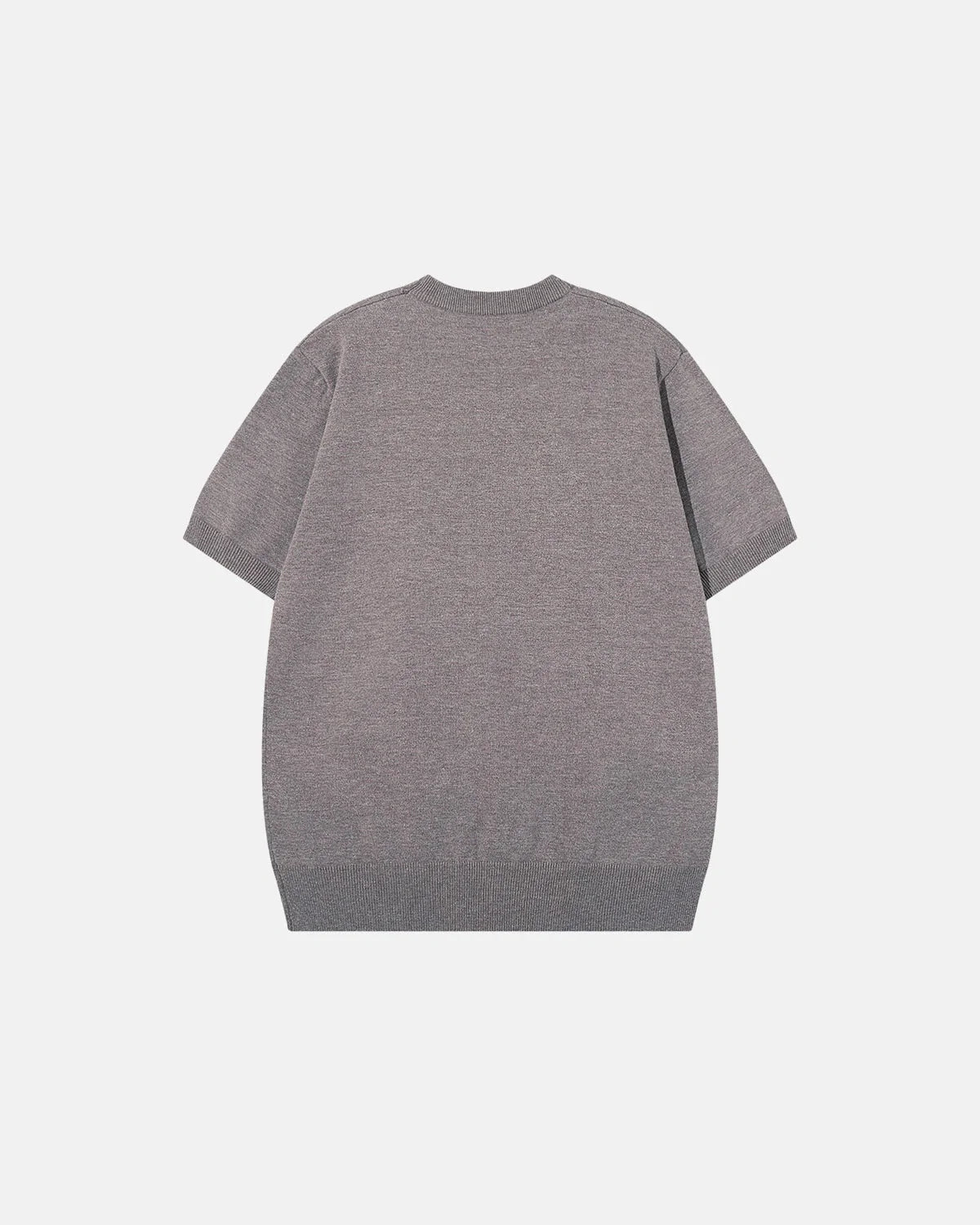 Omygoods Knit Crew Neck Short Sleeve Tee