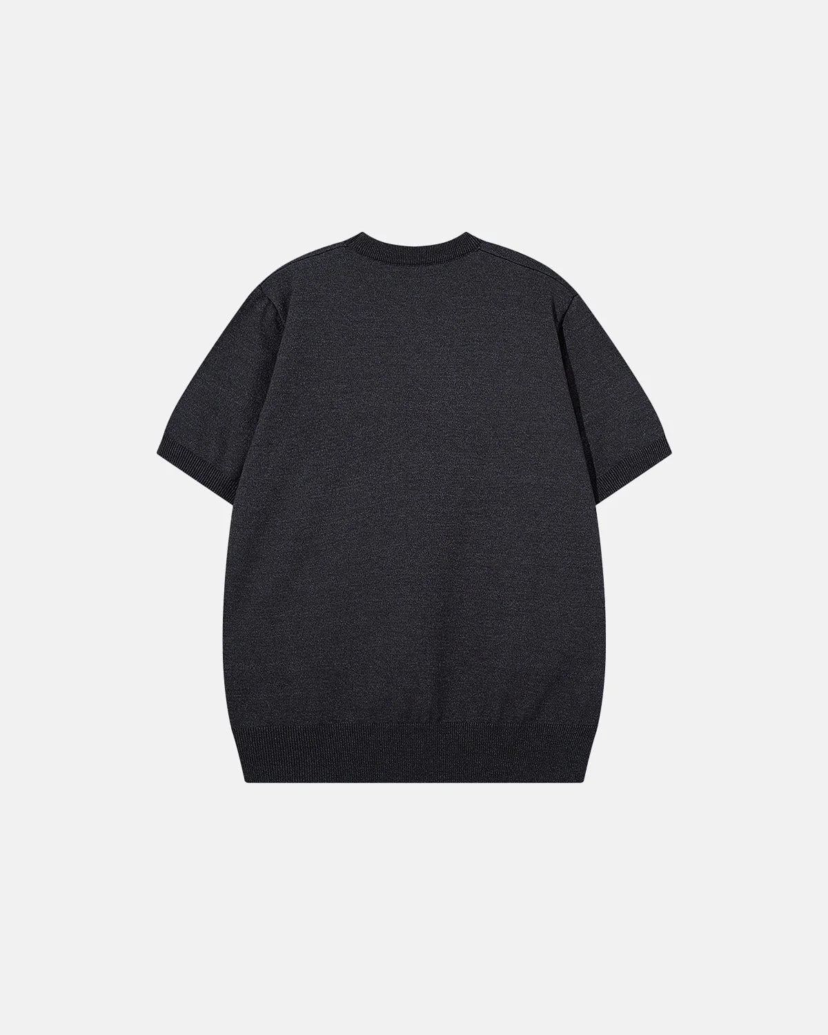 Omygoods Knit Crew Neck Short Sleeve Tee
