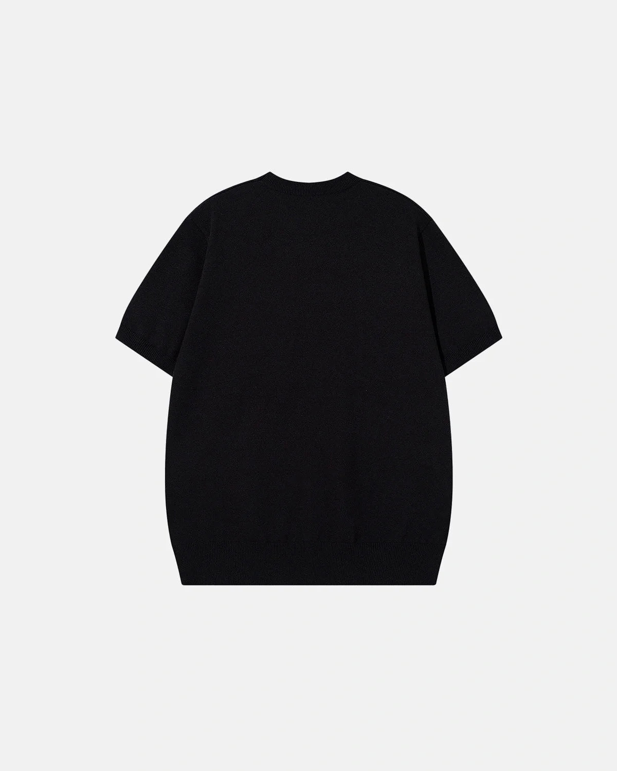 Omygoods Knit Crew Neck Short Sleeve Tee