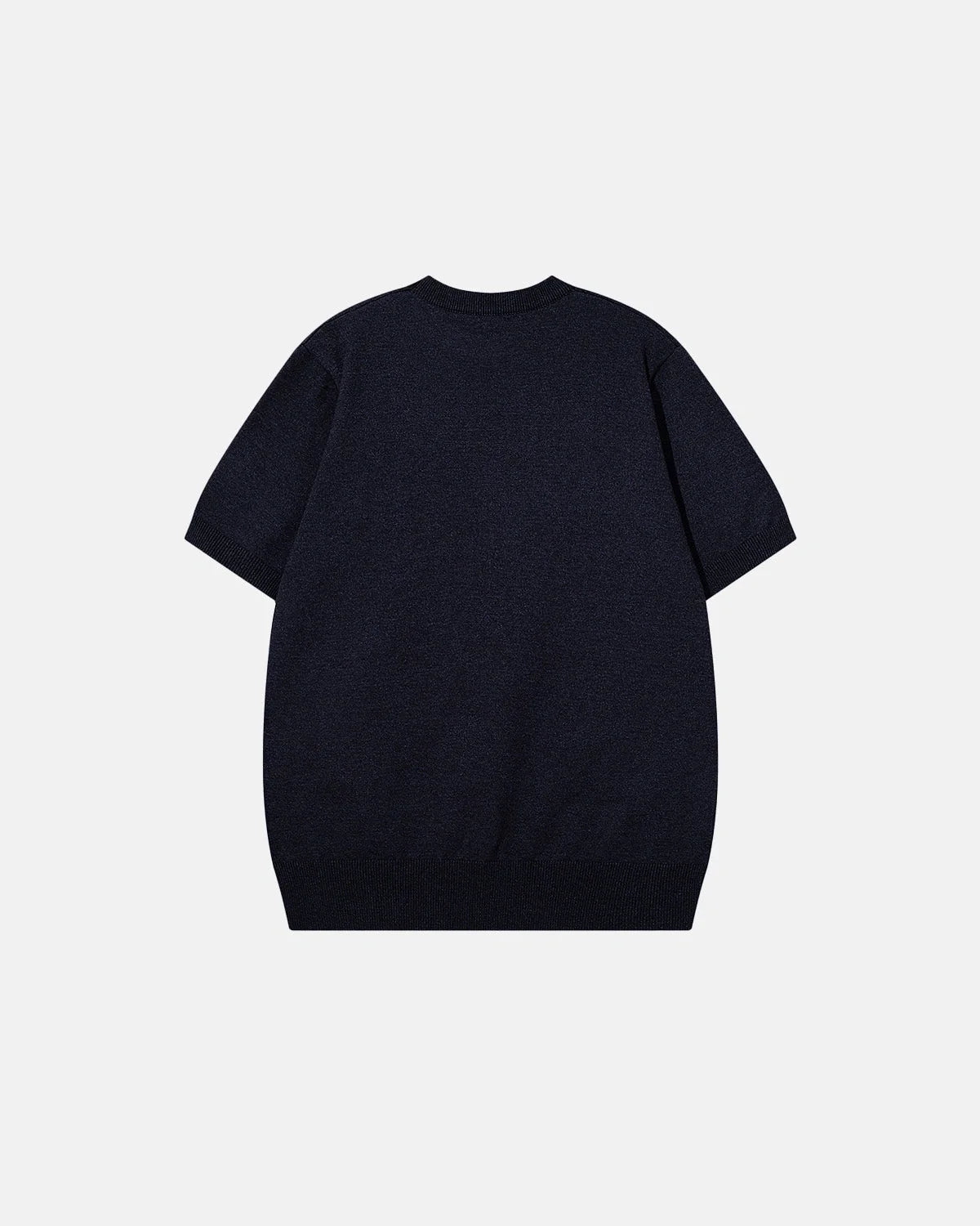 Omygoods Knit Crew Neck Short Sleeve Tee