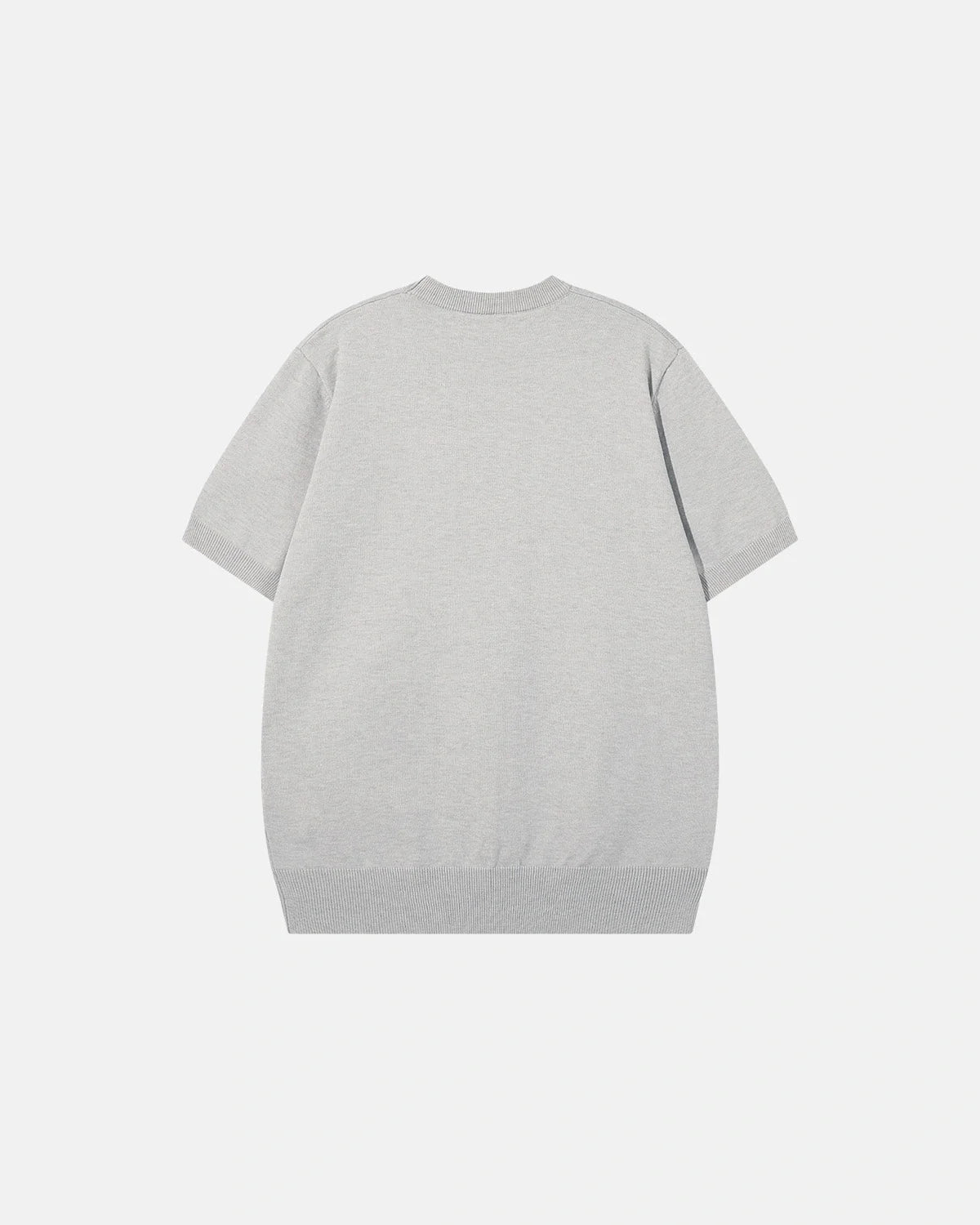 Omygoods Knit Crew Neck Short Sleeve Tee