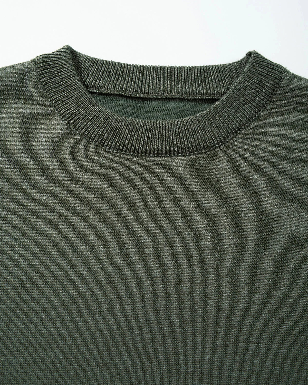 Omygoods Knit Crew Neck Short Sleeve Tee