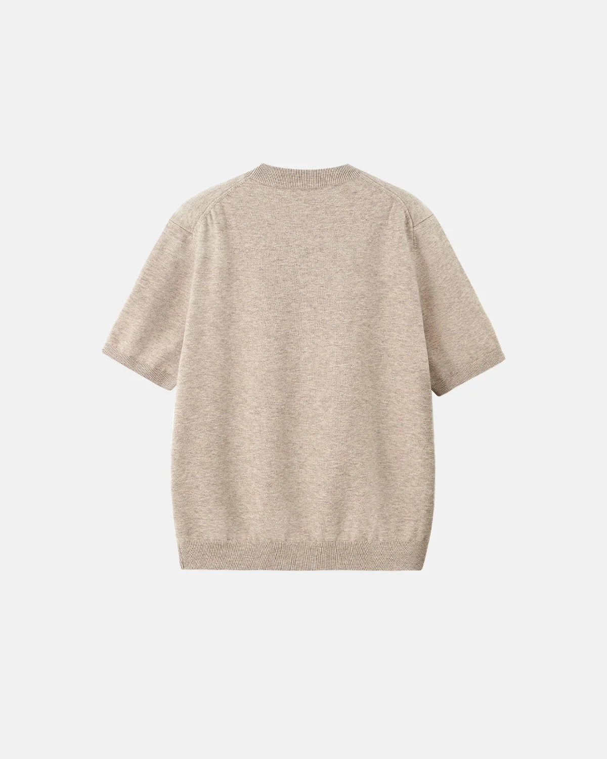 Omygoods Knitwear Short-Sleeved Crewneck Sweater
