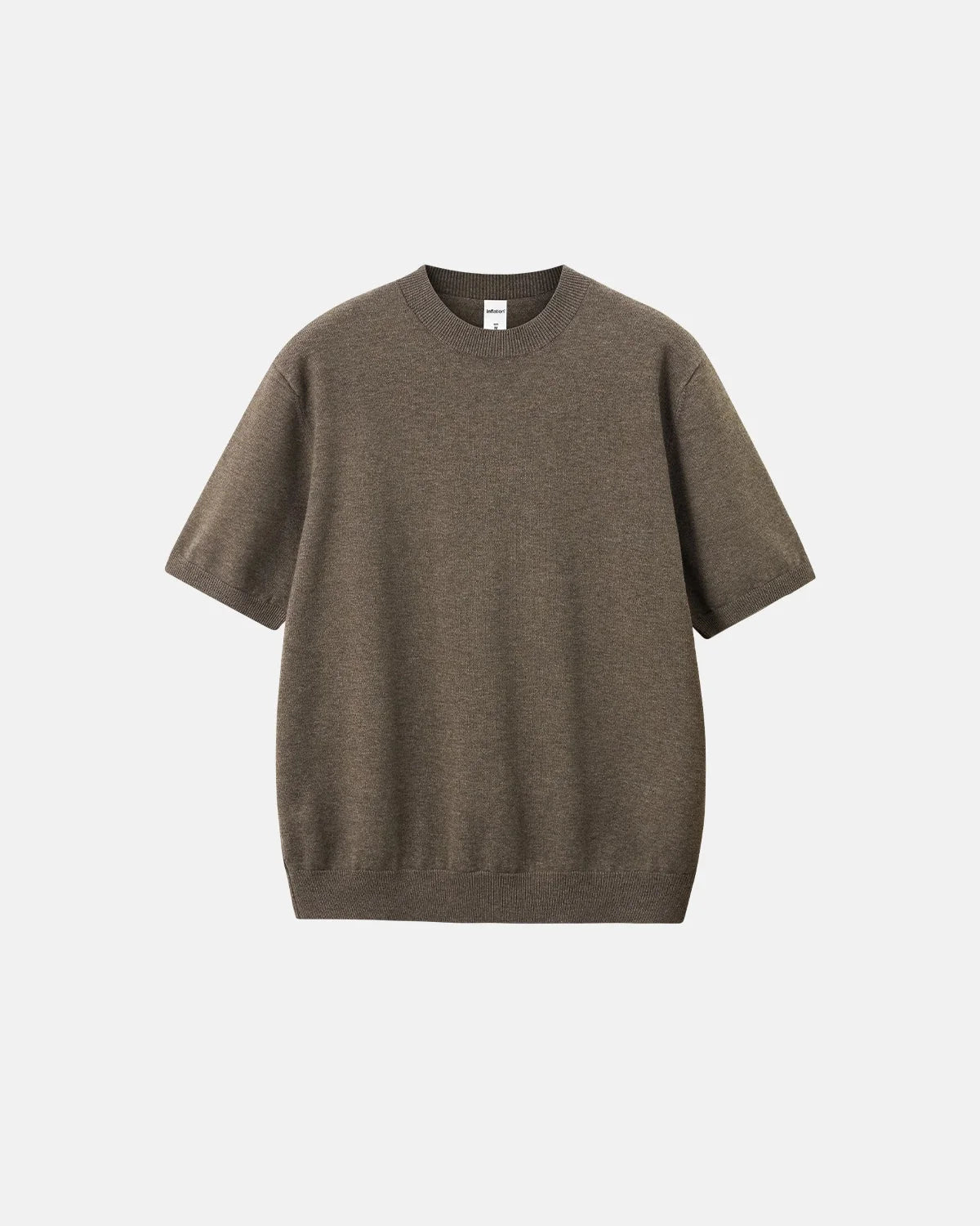 Omygoods Knitwear Short-Sleeved Crewneck Sweater