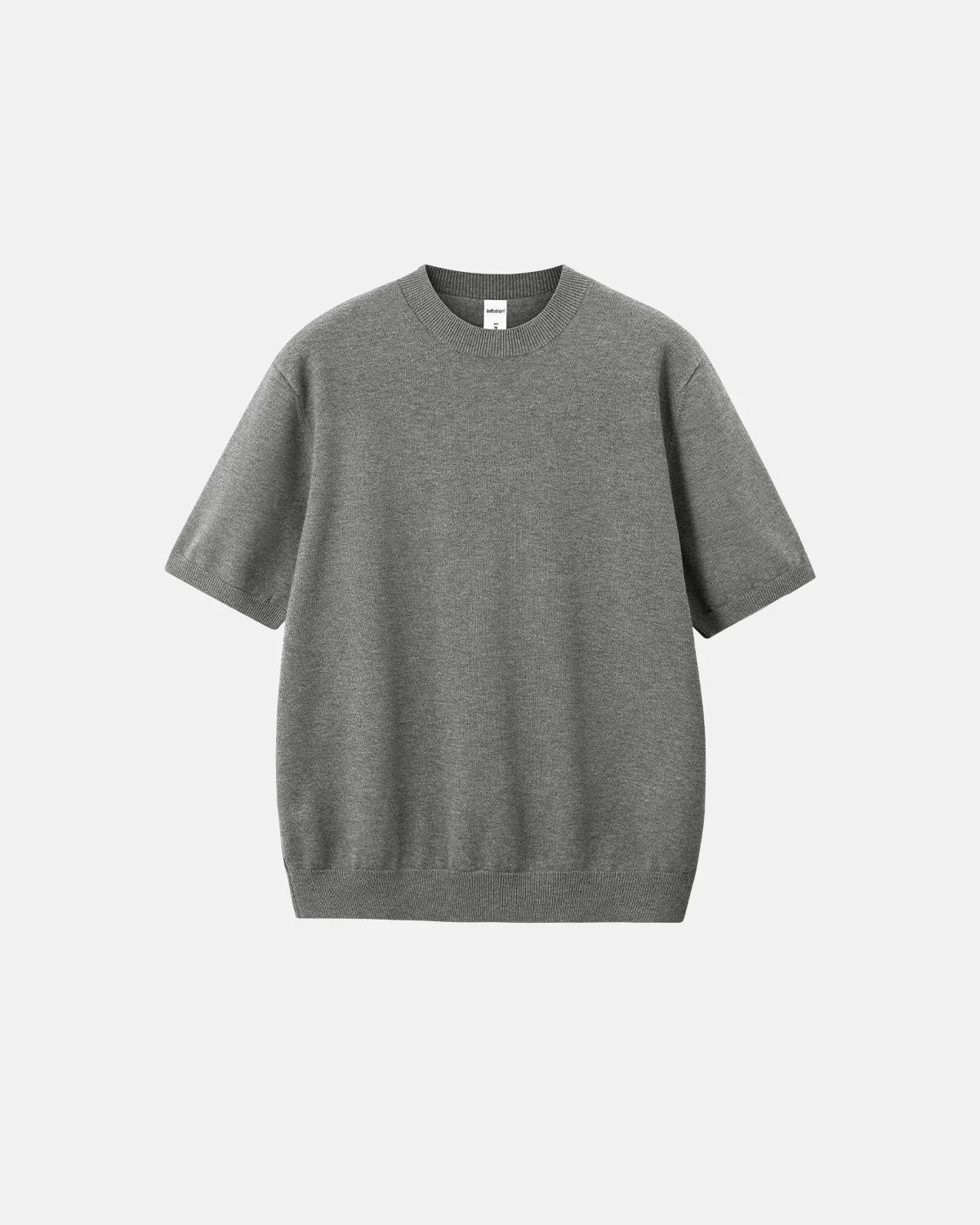 Omygoods Knitwear Short-Sleeved Crewneck Sweater