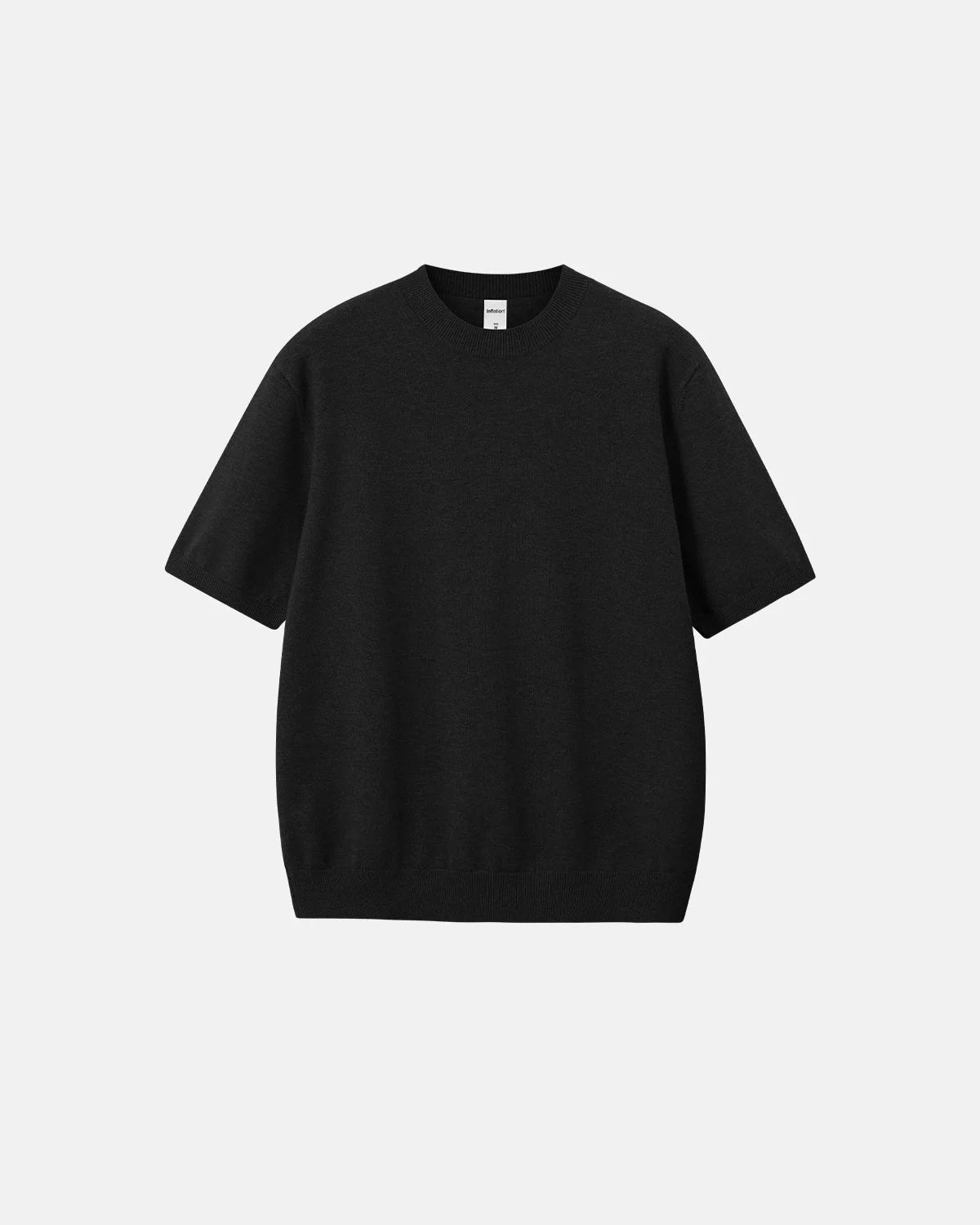Omygoods Knitwear Short-Sleeved Crewneck Sweater