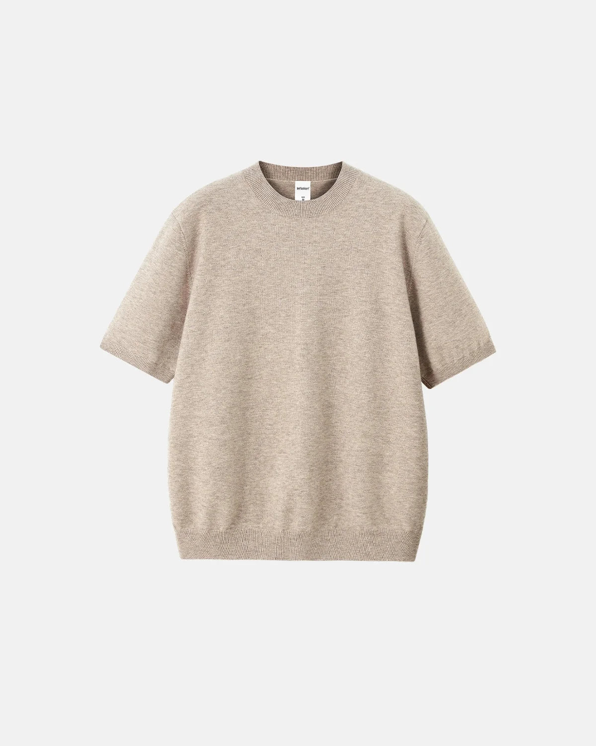 Omygoods Knitwear Short-Sleeved Crewneck Sweater