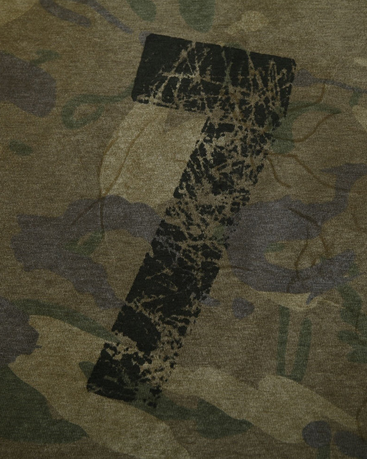 Omygoods Lace Patchwork Camo Raglan Tee