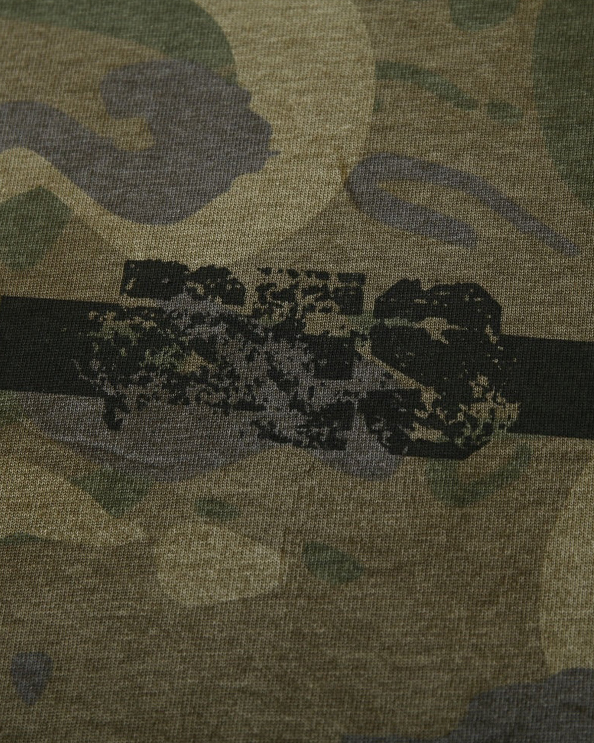 Omygoods Lace Patchwork Camo Raglan Tee