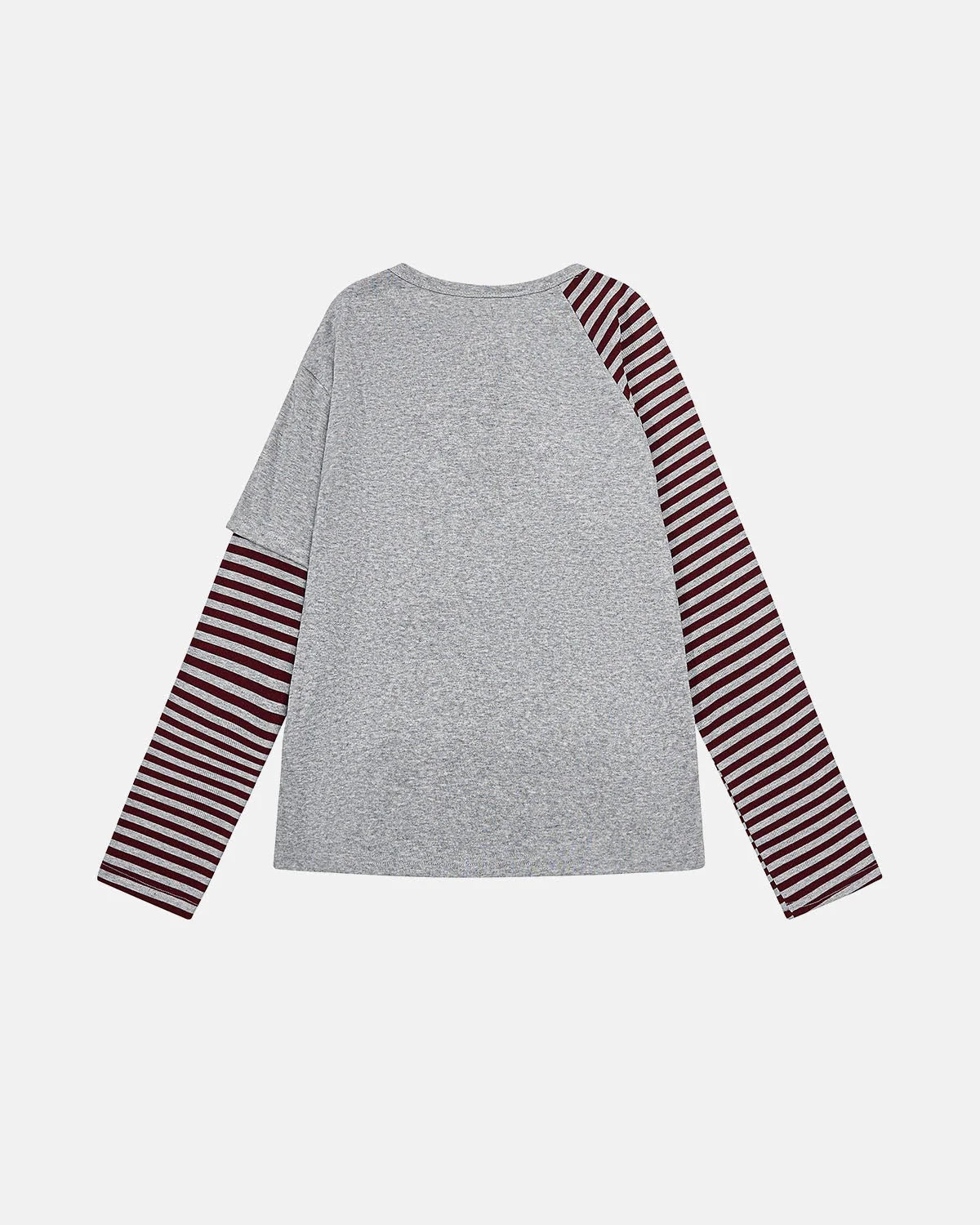 Omygoods Lace-Up Layered Graphic Long Sleeve T-Shirt