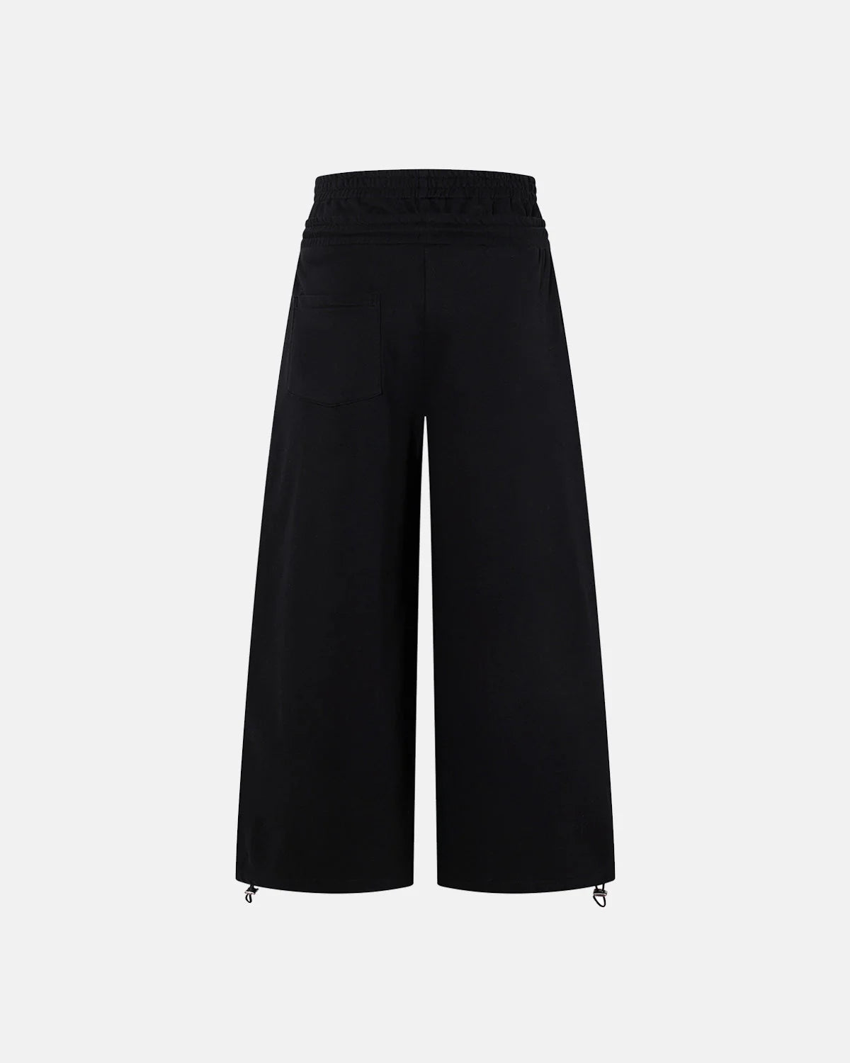 Omygoods Layered Waist Baggy Wide Leg Sweatpants