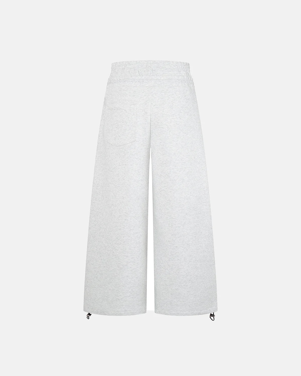 Omygoods Layered Waist Baggy Wide Leg Sweatpants