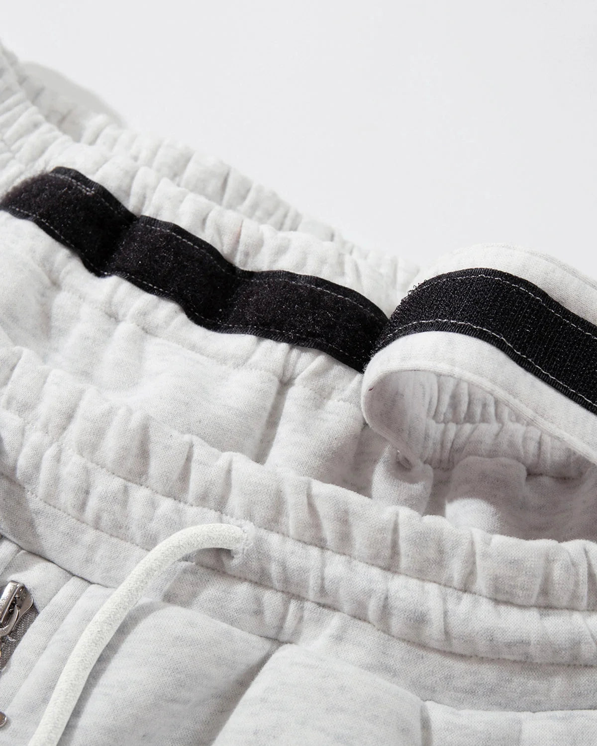 Omygoods Layered Waist Baggy Wide Leg Sweatpants