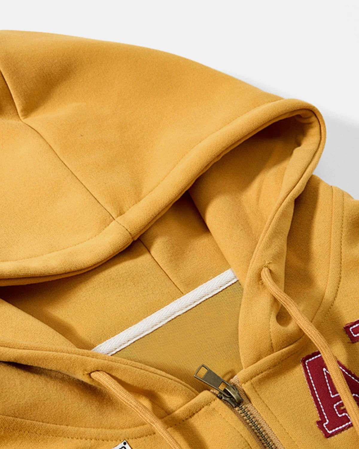 Omygoods Leopard Applique Boxy Zip Up Hoodie