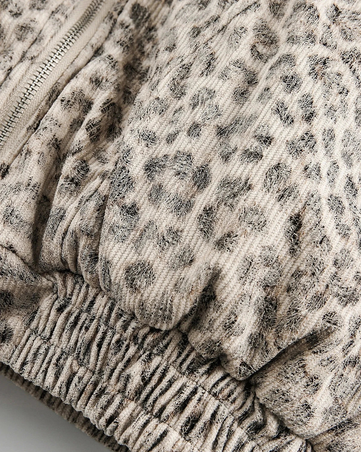 Omygoods Leopard Faux Fur Lined Bomber Jacket