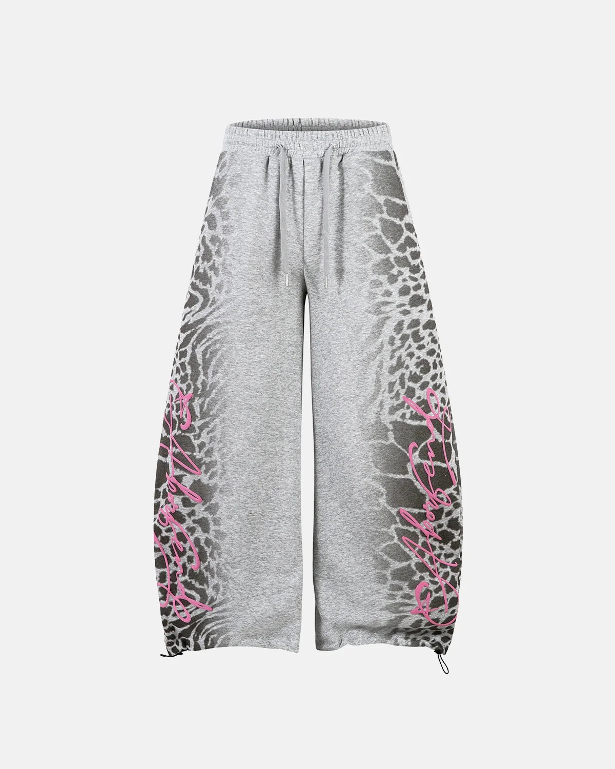 Omygoods Leopard Graphic Barrel Sweatpants