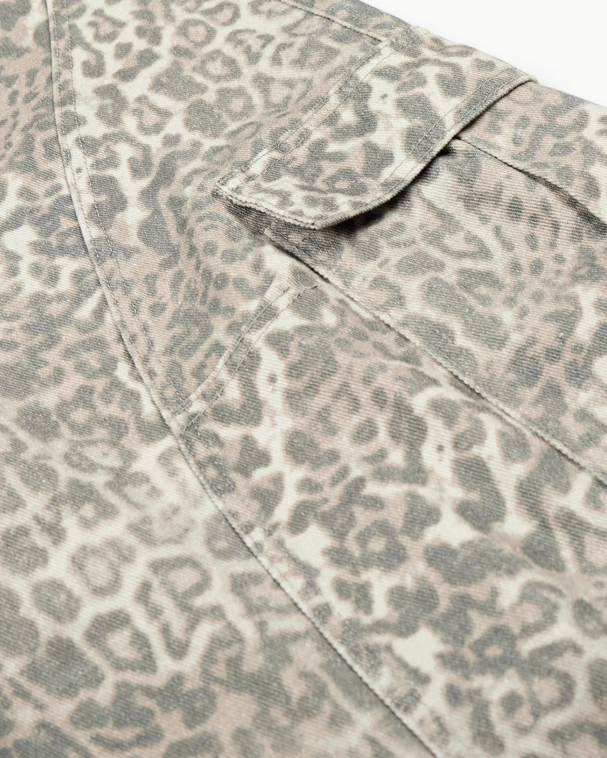 Omygoods Leopard Pattern Cargo Barrel Pants