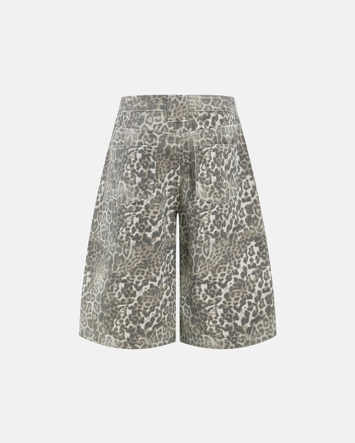 Omygoods Leopard Print Baggy Shorts