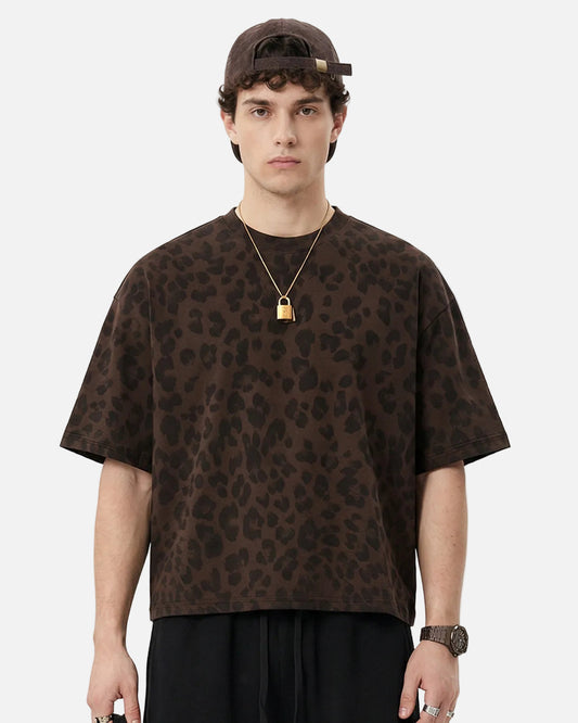Omygoods Leopard Print Boxy T-Shirt