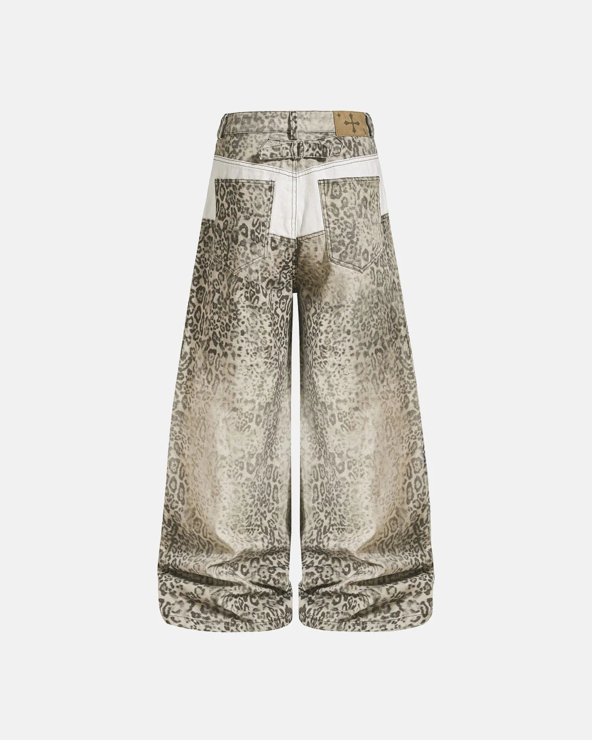 Omygoods Leopard Print Wide Leg Pants